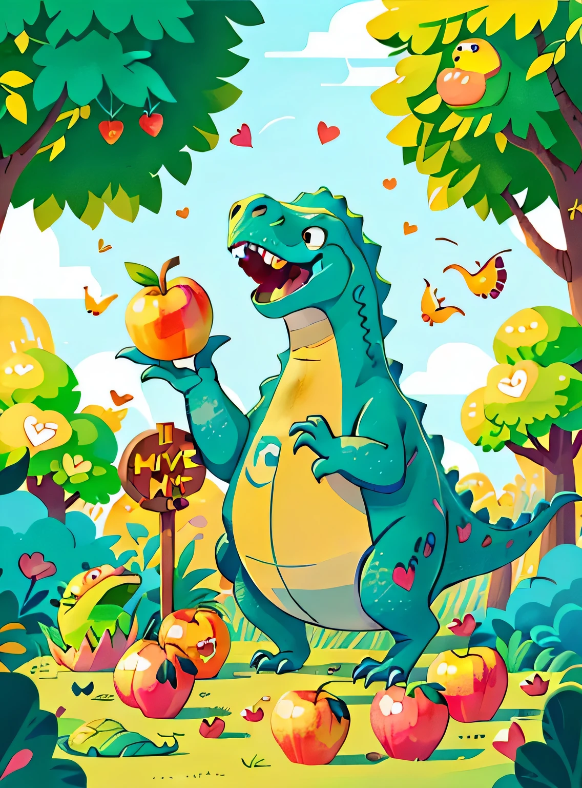 dinossauro,(Existe amor)(Existe amor)feliz,Pomar,aquelas frutas,segure amor,Cercado de amor,Cercado de amor,quadros negros,O sinal,Vetor,arte de linha,projetos,inspiration,linha reta,BARATO