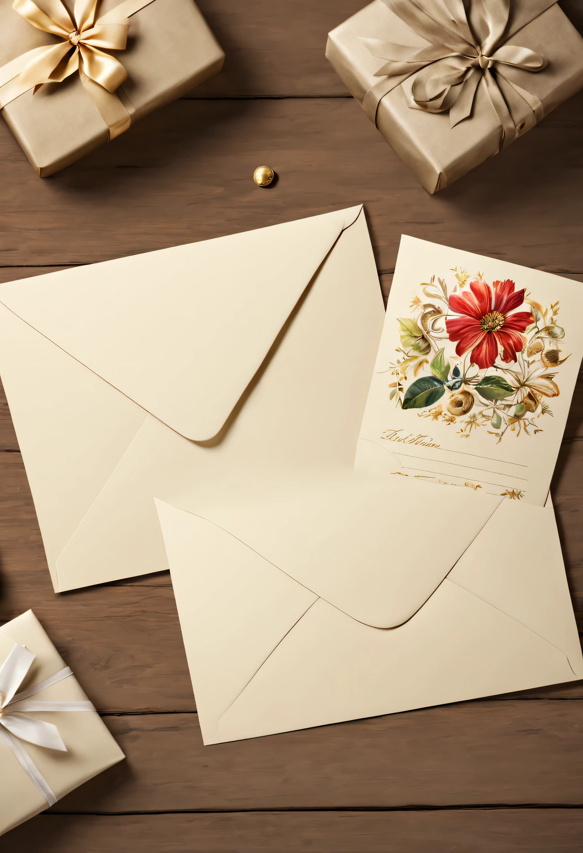 message in an envelope,Envelope with best wishes. a gift,rich details, Masterpiece, best details: 1.5,(extremely detailed), ultra wide shot, (rich details, Masterpiece, 