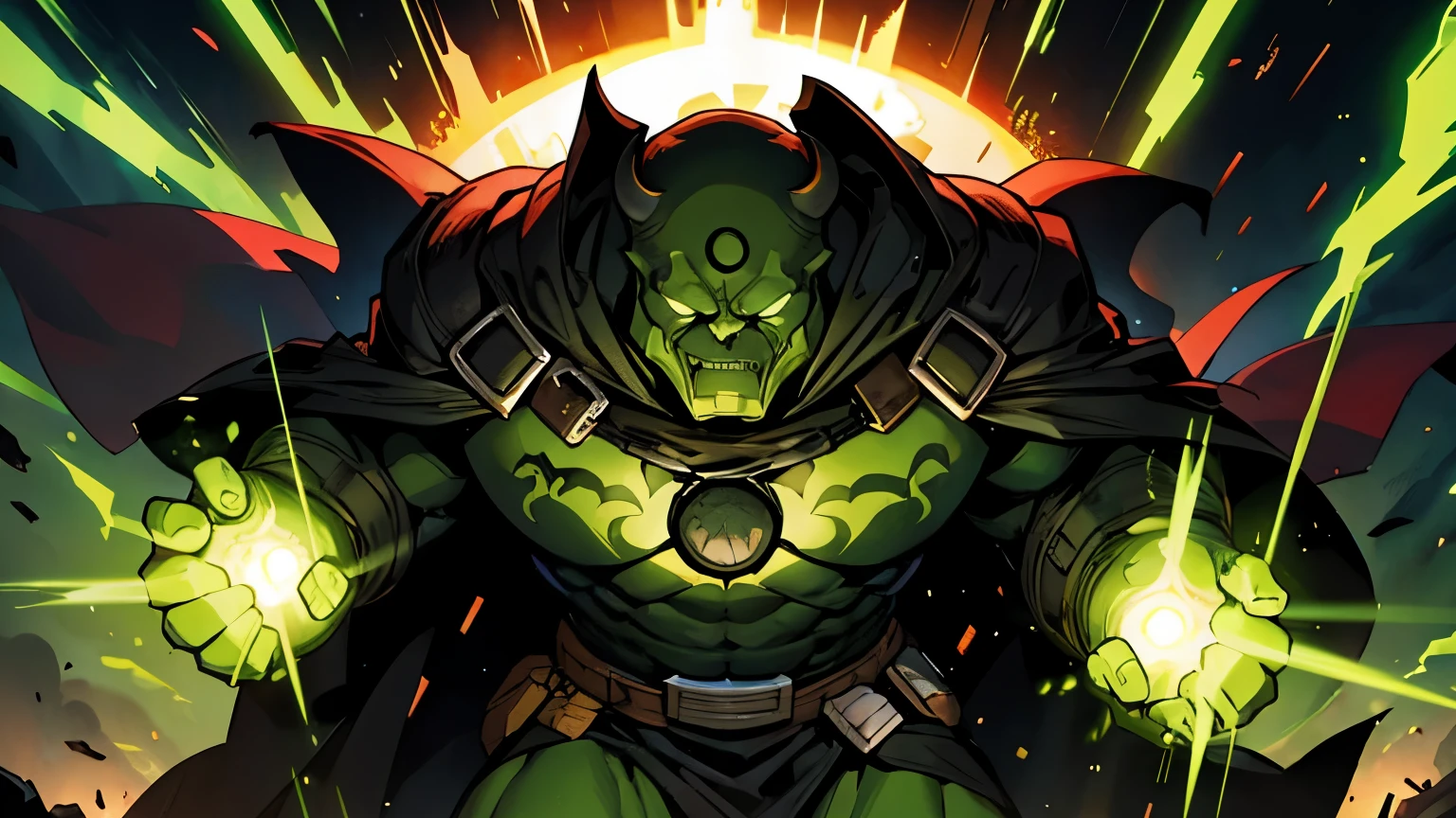 Dr Doom, Marvel Comics, Master of universe, Domain, Lasers, War, High details, HD, 4K