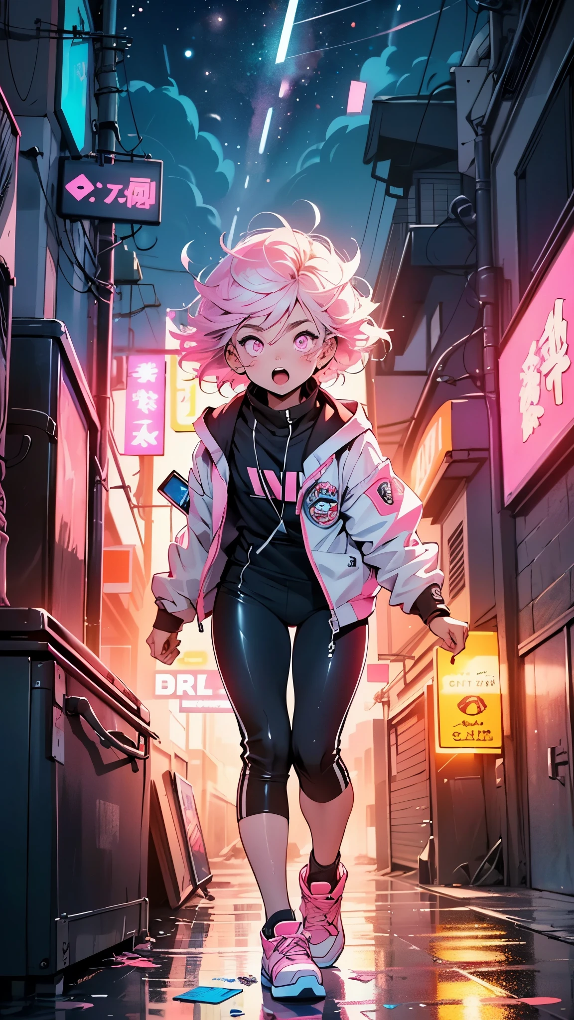(1:1.3),(1boy:1.5),15-year-old,teenager,femboy,Libido boy,Female physiognomy,

little boy,(((little boy,boy,???,??? only,,1boy,(male gender:1)))),

pink hair,short detailed hair,(((neon_pink_eyes:1.3))),intricate eyes,beautiful detailed eyes,symmetrical eyes,big eyes:1.5,'s chest,((??? body,a little chubby,good anatomy,accurate body proportions,detailed shota body for young boy,perfect anatomy))),

serious and thoughtful man,(nsfw),

flat chest,((fat)),(((lustrous skin:1.5,bright skin: 1.5,skin tanned,shiny skin,very shiny skin,shiny body,plastic glitter skin,exaggerated shiny skin,illuminated skin,wet legs))),(detailed body),

collar around his neck,The collar is attached to a thick dog leash,(tiny bulge on pants),Sweatshirt,revealing clothing,show skin,(micro clothes,rave fashion,visible thong straps,accessories LED),((underpants strap)),((wet clothes,intricate outfit,intricate clothes)),

(dynamic pose:1.0),solo focus,(embarrassed,open mouth),(centered,scale to fit dimensions,Rule of thirds),

cyberpunk city by the ocean at night, with bright neon signs and dark stormy clouds and puddles, scenery:1.25,nighttime, starry night, cosmos,Very dark night that makes the neon lights stand out, very bright neon lights,nighttime, starry night, cosmos,

artistic photography,(photography taken by sldr),highres, sharp focus,(ultra detailed, extremely detailed), (photorealistic artwork:1.37),(extremely detailed CG unity 8k wallpaper),((synthwave background theme)),(((vibrant colors))),intricate,(intricate background),(masterpiece),(best quality),perfect rendered face,perfect face details,realistic face,photo realistic,analog style,((intricate detail)),(((realism))),

