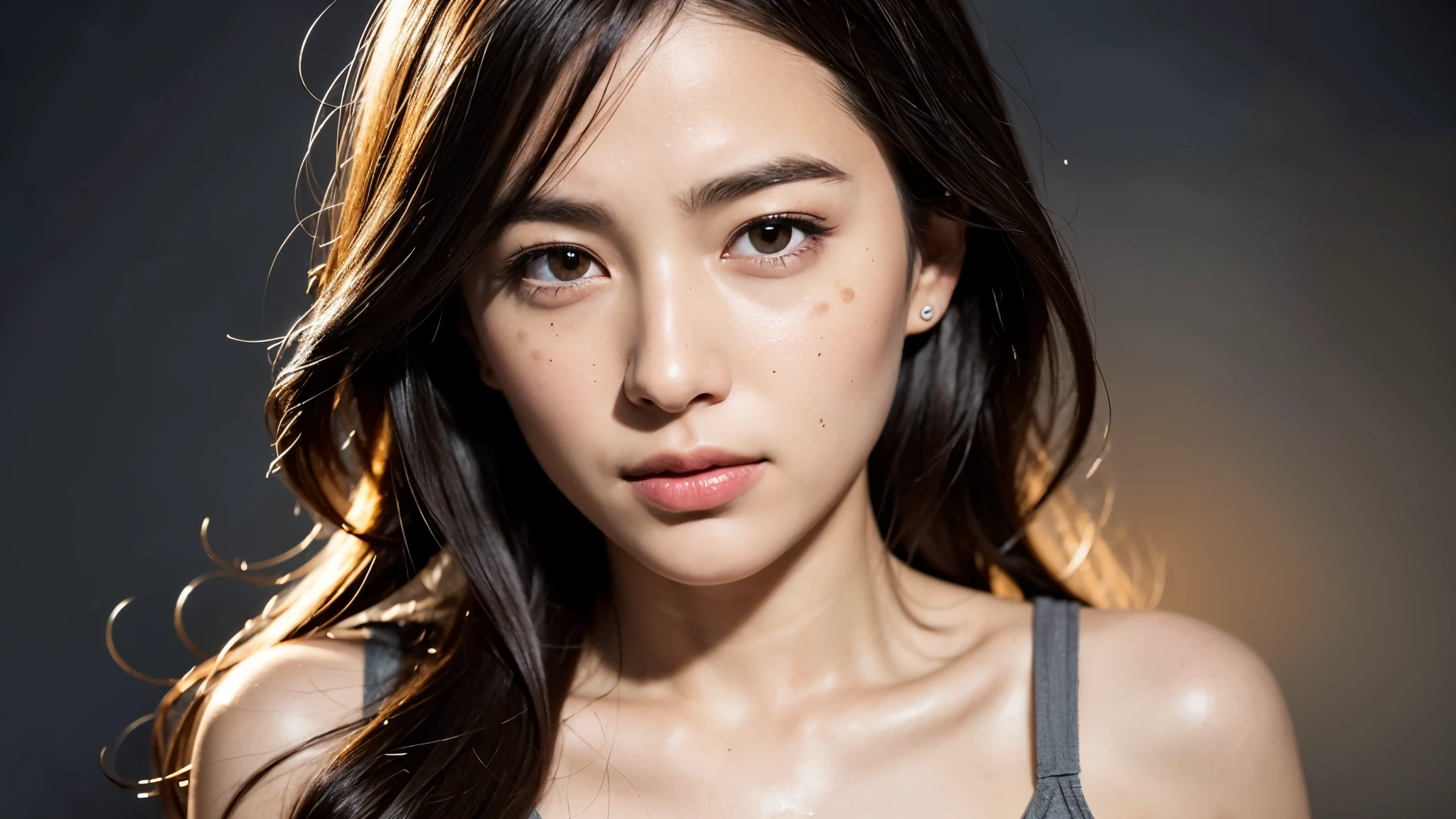 dressed, (photo realistic:1.4), (hyper realistic:1.4), (realistic:1.3), (smoother lighting:1.05), (increase cinematic lighting quality:0.9), 32K, 1girl,20yo girl, realistic lighting, backlighting, light on the face, ray trace, (brightening light:1.2), (Increase quality:1.4), (best quality real texture skin:1.4), finely detailed eyes, finely detailed happy face, finely quality eyes, (tired and sleepy and satisfied:0.0), face closeup, The background is the village of Lauterbrunnen, Switzerland, (Increase body line mood:1.1), (Increase skin texture beauty:1.1)