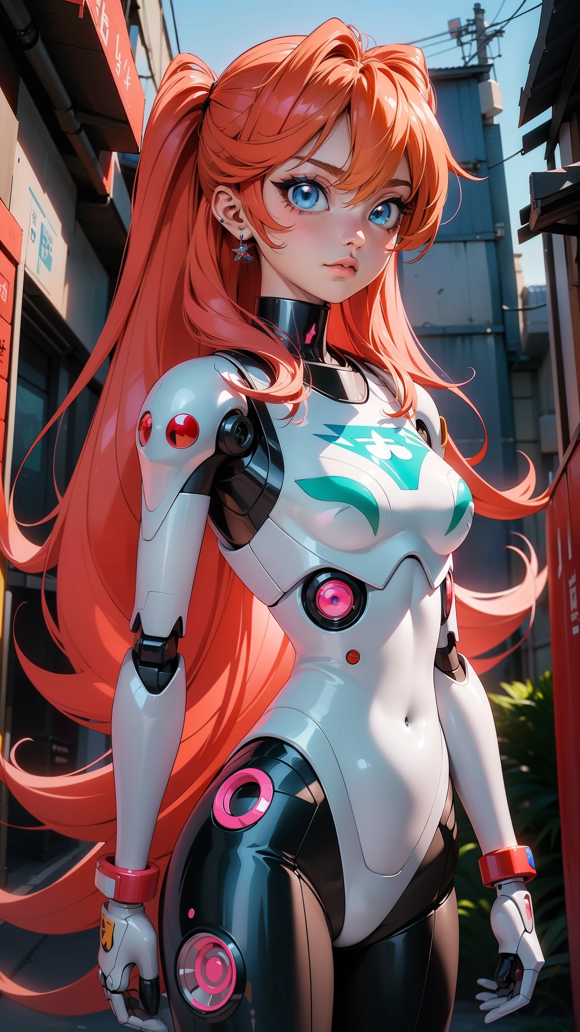 Porcelana Mujer Android, ciborg, Robotic Parts, 150 mm,cuerpo completo, hermoso estudio luz suave, Luz de llanta, Detalles vibrantes,encaje, hiperrealista, Anatomical, electrical wires, microchip, elegante, Laboratorio en segundo plano, Renderizado de octanaje, h.Estilo R Giger, 8k,cabello rojo,Asymmetrical long hair,cuerpo translucido,Ojos serenos y brillantes,ojos verdes, Miki Asai Macro Photography, cuerpo completo, hiper detallado, tendencias en Artstation, foco nítido, Foto de estudio, Detalles intrincados, Altamente detallado, por Greg Rutkowski