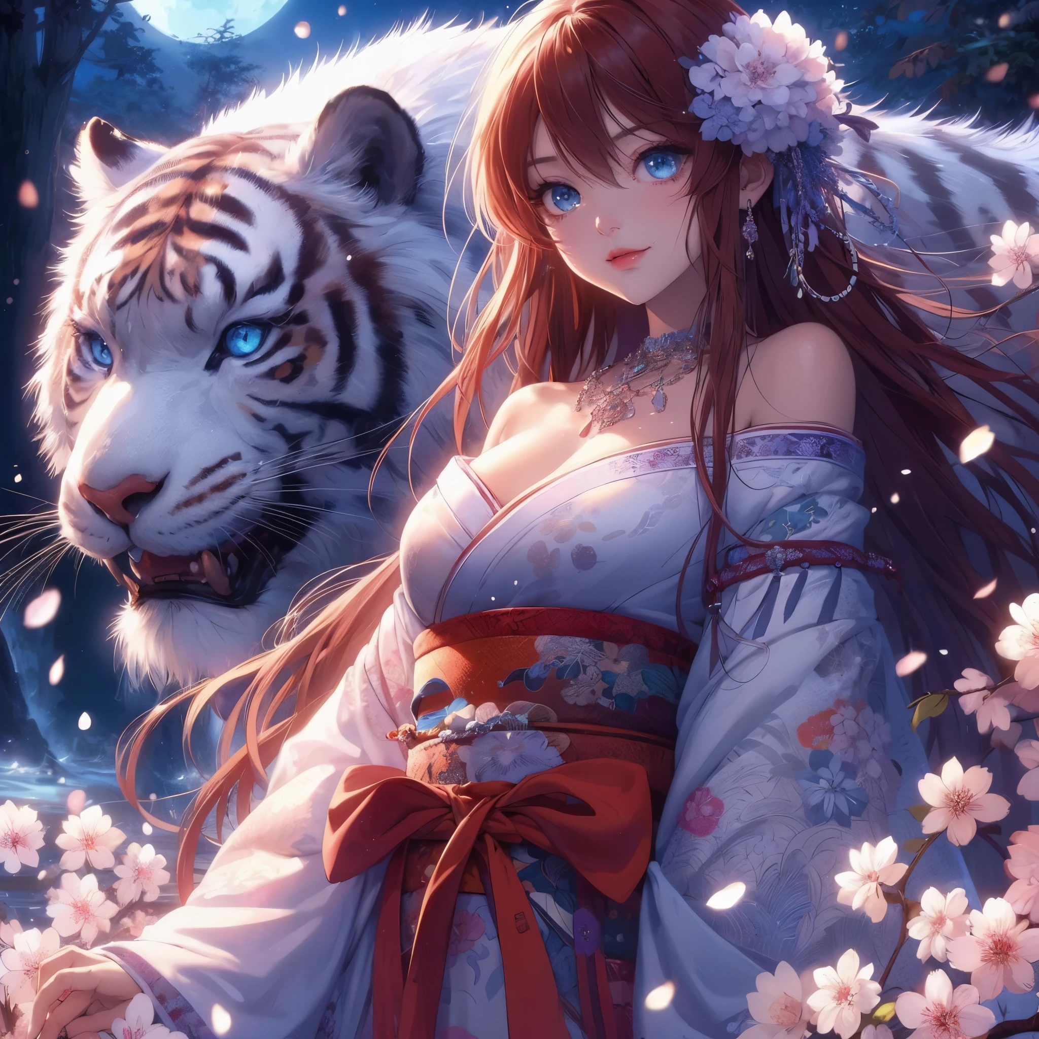 Anime girl with blue eyes and tiger, anime style 4k, Anime Art Wallpaper 4k, anime art wallpaper 4k, 4k comic wallpaper, 4k anime wallpaper, HD anime wallpaper, anime wallpaper 4k, anime wallpaper 4k, anime art wallpaper 8k, HD anime art, Anime fantasy artwork, Beautiful anime Catwoman, Beautiful anime woman