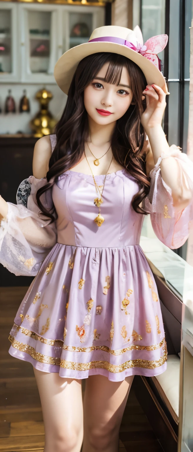 fairy tale idol、whole body、good style、、、、、gold candy mini dress、colorful hair、Candy Room、fairy tale hat