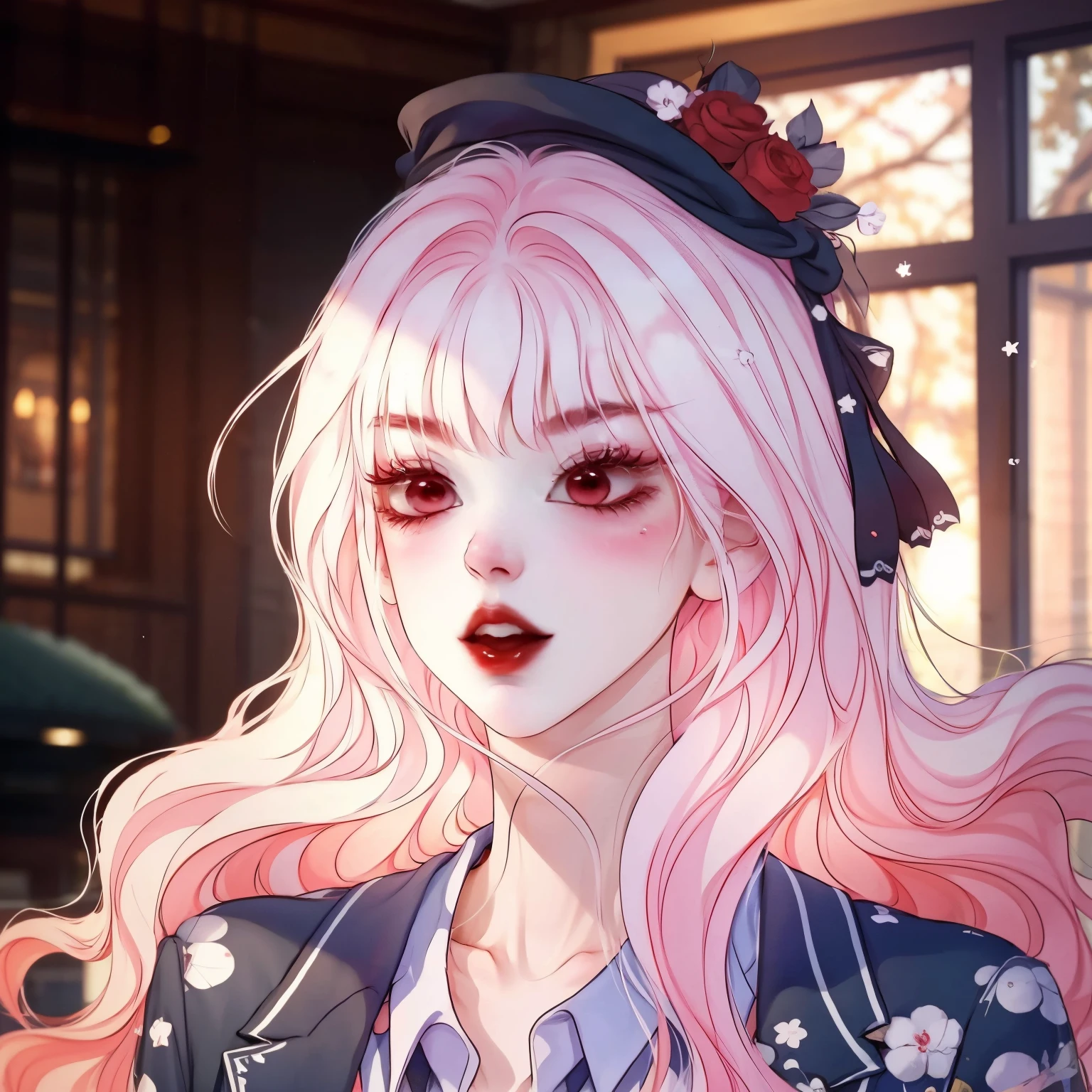 long hair girl, Black silk skin--automatic
