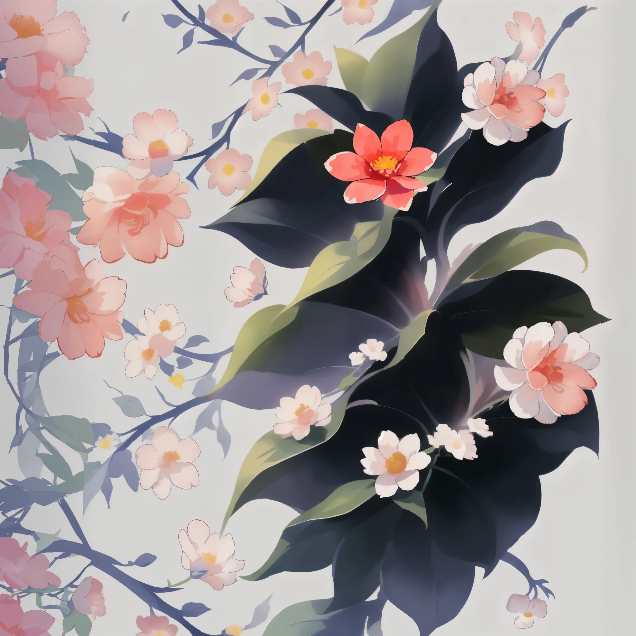 Gorgeous blooming bushes
