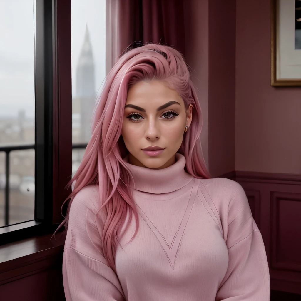 fitaitana pink hair, Alexa Bliss, wearing a turtleneck sweater,, professional, photography, excellent lighting, impeccable, precision, rich colors, deep shadows, clarity, high-resolution, razor-sharp, composition, light and shadow, timeless beauty, captivated, artistry, craftsmanship, elegance, sophistication, exquisite, details, atmosphere, balance, masterful, technique, expertly captured, stunning, visual impact, top-quality, compelling, professional-grade, aesthetics, flawless, remarkable, perfection, attention, dynamic, evocative, nuanced, depth, vibrancy, masterclass, breathtaking, awe-inspiring, high-definition, alluring, enchanting, texture, storytelling, mesmerizing, cinematic, elite, artistry.