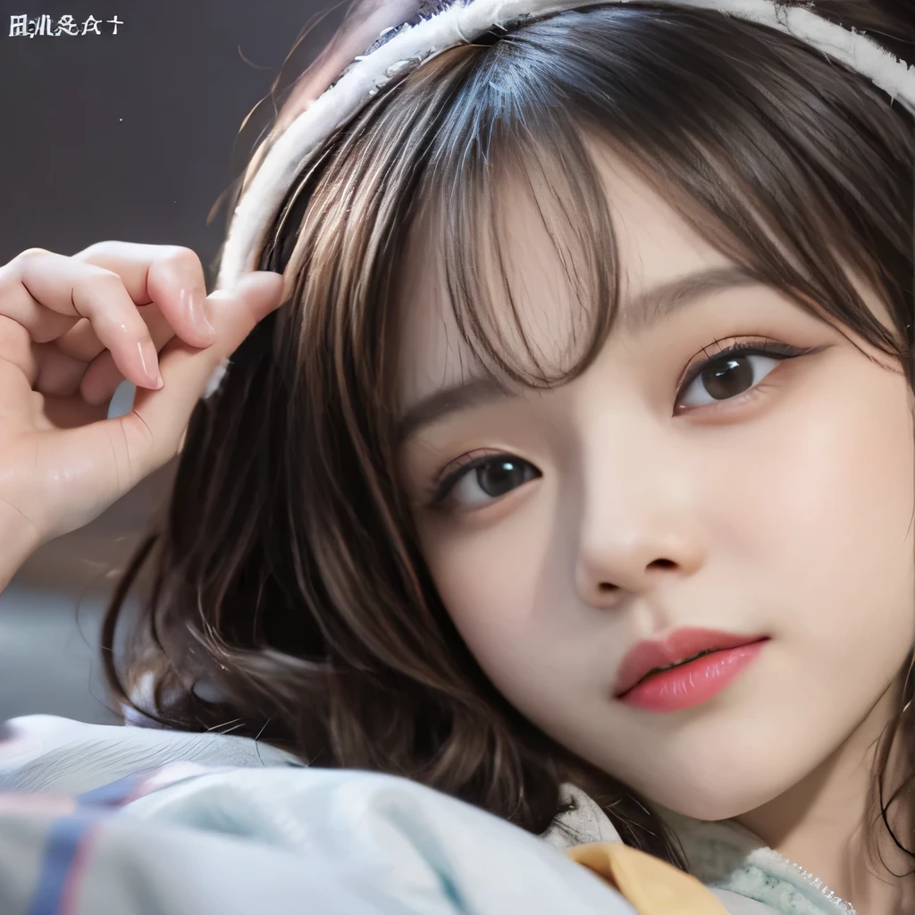look at the camera、looking down from above、black eye、Clear eyes、15 years old、droopy eyes