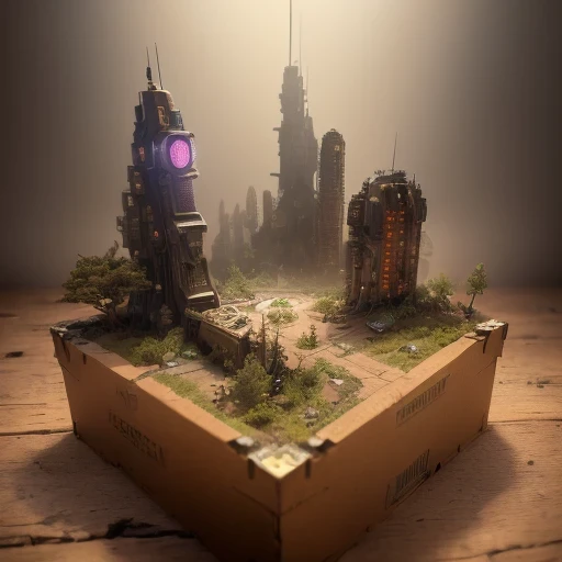 3598年Mars realistic model, (split ends, original photo, best quality, masterpiece:1.4),Steampunk Cyberpunk 6820 City,(CyberpunkMars light:1.3), Mars (related to land),(in a small nature box:1.3),Isometric, small nature, landscape on foundation,landscape,