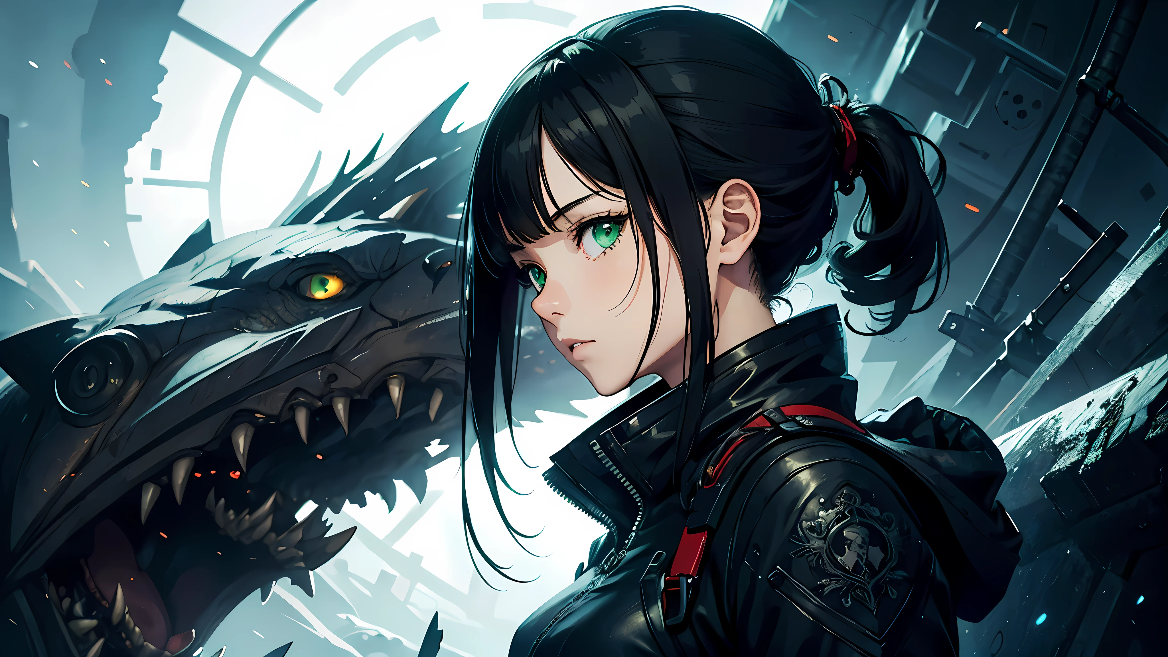 Battle in the Skies, Secret Weapon Girl,black hair