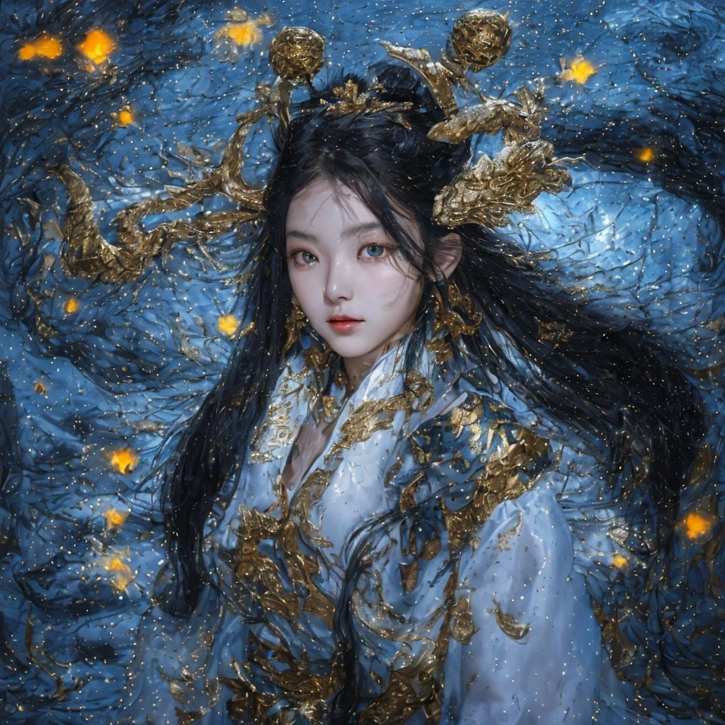 Feitian Nine Tails Light Blue Celestial Master Flame Long Hair Antler Star,Telephoto tilt-shift,novel,Torch Night Black Gold Orange Snake Print Silk Trousers,Rouge Diamond Tulle Sheer Lizard Print,Fat girl flying in space in the snow 1:900 miniatures,Front view,pure transparency,put on boxing gloves,佩戴金框反Light太阳镜,Panoramic super wide angle,very happy,Authentic and delicate texture,Strong visual impact,super detailed,dream girl,delicate face型,beautiful eyes,Hair floating in the air, cherry style,Zhou Xiaotong,crystal clear,Good sense of perspective,Light影效果,16KLight滑,surface reflected Light,flowing black hair,Water Goddess 32K,complicated,grace,Very detailed,Gorgeous,digital photography,Autumn Cowboy Shooting,Surrealism,broken ruby,defeat magic,Water magic entanglement,(masterpiece,Light,beautiful eyes:1.2),high dynamic range,void 5 energy storm,(china 1 girl,black eyes:1.5),rouge skin,发Light的皮肤,(sit on stone:1.5),delicate face,black hair,穿上Gorgeous金色铠甲,take off shoulders,,short skirt,beautiful golden armor,it'it'It's raining,beautiful big breasts,looking at the audience,Turn your back to the camera,masterpiece,side,side portrait close-up