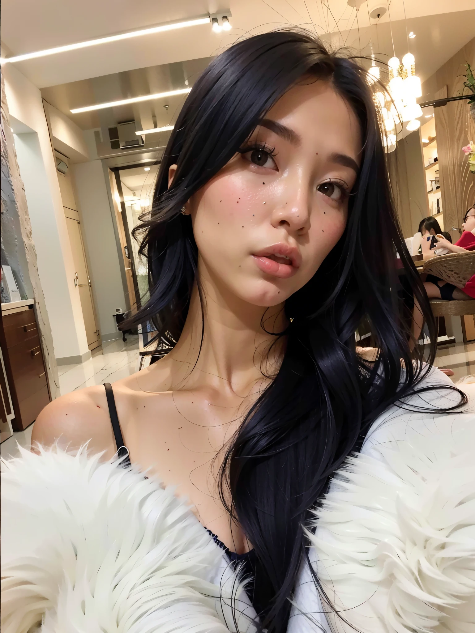mulher arrasada com longos cabelos negros e um casaco de pele branco, linda mulher sul-coreana, Linda jovem coreana, Anna Nikonova aka Newmilky, beautiful Asian, Yulia Gorokhova, Mulheres Asians, Linda jovem coreana, uma mulher Asian, Linda mulher Asian, coreana, estilo de julia razumova, Asian, 18 anos de idade