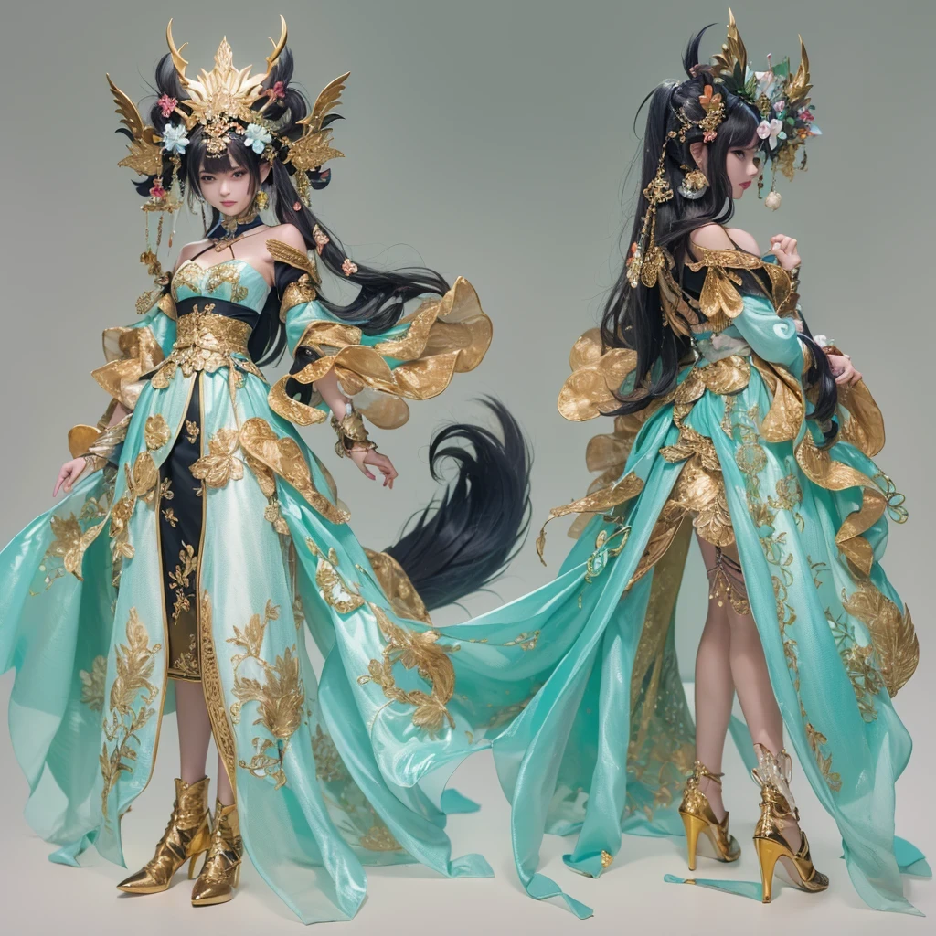 Feitian Nine Tails Light Blue Celestial Master Flame Hairy Fox Star,novel,Torch Night Black Gold Orange Snake Print Silk Trousers,Rouge Diamond Tulle Sheer Lizard Print,Fat girl flying in space in the snow 1:900 miniatures,Front view,pure transparency,put on boxing gloves,Wear gold-framed reflective sunglasses,Panoramic super wide angle,very happy,Authentic and delicate texture,Strong visual impact,Super detailed,dream girl,delicate face型,beautiful eyes,Hair floating in the air, Cherry style,Zhou Xiaotong,crystal clear,Good sense of perspective,Light and shadow effects,16K smooth,surface reflected light,flowing black hair,Water Goddess 32K,complicated,grace,Very detailed,magnificent,digital photography,Autumn Cowboy Shooting,Surrealism,broken ruby,defeat magic,Water magic entanglement,(masterpiece,movie lighting,beautiful eyes:1.2),high dynamic range,void 5 energy storm,(china 1 girl,black eyes:1.5),rouge skin,glowing skin,(sit on stone:1.5),delicate face,black hair,Put on gorgeous golden armor,take off shoulders,,short skirt,beautiful golden armor,it'It's raining,beautiful big breasts,looking at the audience,Turn your back to the camera,masterpiece,side,side portrait close-up
