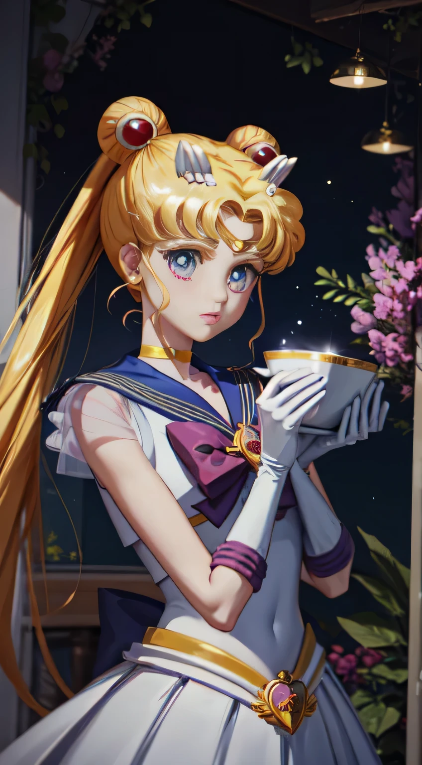 An ultra-detailed masterpiece in the best quality, this 8K artwork brings to life the iconic Sailor Moon with her long blonde hair styled in a double ponytail. Embodying the essence of Sailor Moon aesthetics, this dream core creation captures every intricate detail with utmost precision. The vibrant colors and impeccable resolution of the 4K image immerse the viewer in a world of magical transformation and heroic battles against evil.