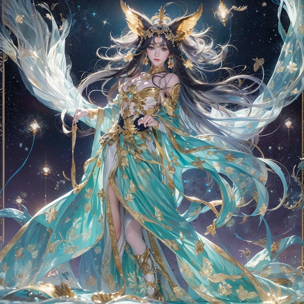 Feitian Nine Tails Light Blue Celestial Master Flame Hairy Fox Star,novel,Torch Night Black Gold Orange Snake Print Silk Trousers,Rouge Diamond Tulle Sheer Lizard Print,Fat girl flying in space in the snow 1:900 miniatures,Front view,pure transparency,put on boxing gloves,Wear gold-framed reflective sunglasses,Panoramic super wide angle,very happy,Authentic and delicate texture,Strong visual impact,Super detailed,dream girl,delicate face型,beautiful eyes,Hair floating in the air, Cherry style,Zhou Xiaotong,crystal clear,Good sense of perspective,Light and shadow effects,16K smooth,surface reflected light,flowing black hair,Water Goddess 32K,complicated,grace,Very detailed,magnificent,digital photography,Autumn Cowboy Shooting,Surrealism,broken ruby,defeat magic,Water magic entanglement,(masterpiece,movie lighting,beautiful eyes:1.2),high dynamic range,void 5 energy storm,(china 1 girl,black eyes:1.5),rouge skin,glowing skin,(sit on stone:1.5),delicate face,black hair,Put on gorgeous golden armor,take off shoulders,,short skirt,beautiful golden armor,it'It's raining,beautiful big breasts,looking at the audience,Turn your back to the camera,masterpiece,side,side portrait close-up