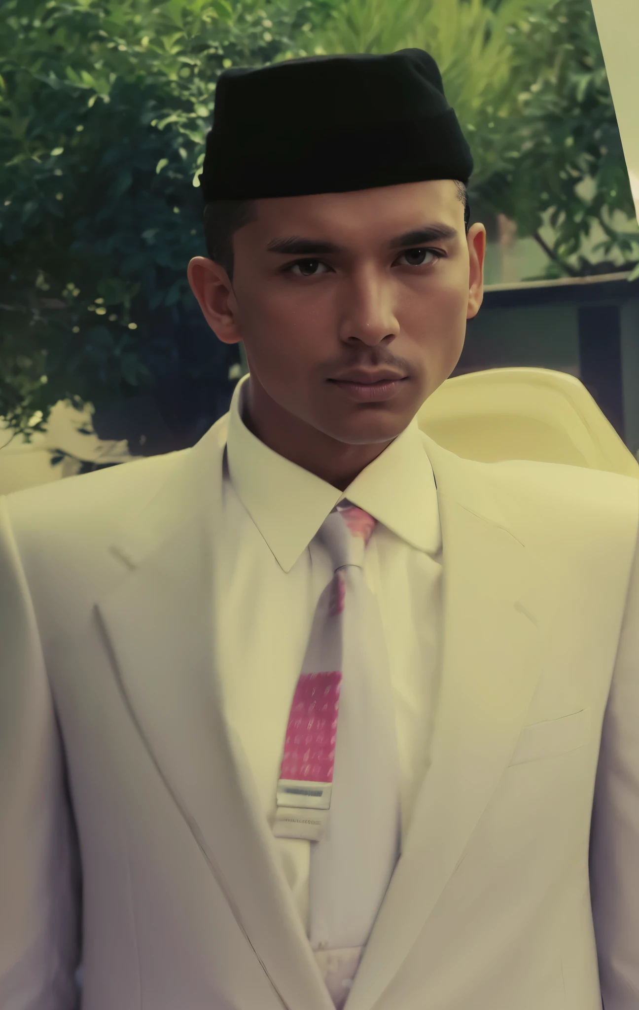 (a)man,formal suit,black skull cap,white shirt,patterned tie,sharp-dressed man,confident look,vintage style,classic fashion,professional attire,well-groomed,stylish,modern gentleman,dapper,sharp dressing,impeccable style,tailored suit,crisp and clean,neat appearance,professional and classy,office attire,men's fashion,well-dressed,smart-looking,meticulous dressing,fashionable tag,bespoke suit,custom-made clothing,designer label
(best quality,4k,8k,highres,masterpiece:1.2),ultra-detailed,(realistic,photorealistic,photo-realistic:1.37),vivid colors,sharp focus,professional lighting,studio setting,high-quality photography,crystal-clear image,hdr rendering,precise details,masterfully crafted,high-resolution output,exceptional clarity,detailed rendering,high-quality materials,professional photography,vibrant colors,studio lighting,fine workmanship,emotionally engaging masterpiece,captivating artwork,fine art quality,artistic excellence
prompt总结:A man wearing a black skull cap, dressed in a Broken White formal suit with a patterned tie. He exudes confidence and has a sharp-dressed look. The vintage style and classic fashion enhance his professional appearance. The man is well-groomed and stylish, representing a modern gentleman. The tailored suit, along with the crisp and clean white shirt, showcases impeccable style. The sharp focus and vivid colors in the image, combined with professional lighting, produce a high-quality and detailed rendering. The overall prompt creates a captivating and emotionally engaging masterpiece.