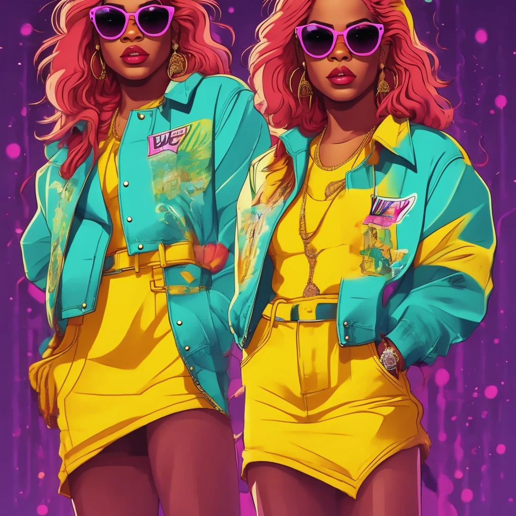 Cartoon image of a woman in a dress and red hair, 7 0 seconds visual effects, 70s colors, 7 0 s color, 70s psychedelic style, inspired by buckley hendricks, 70s poster, 70s retro art, funk art, 1 9 7 0 s Description, African psychedelic music, funkdlick, from the 1970s