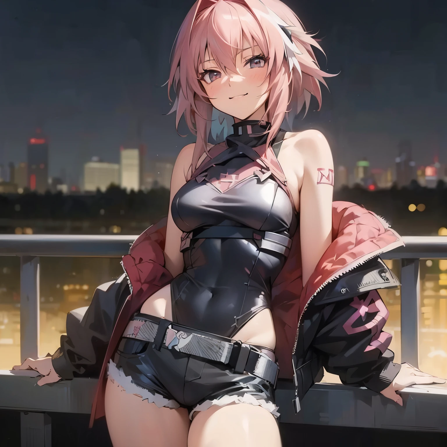 ((Astolfo Rider)), artwork, best quality, best quality, artwork, high resolution, anime style, girl project, portrait, giesha, anime image, hair, Beautiful legs, full body, beautiful background, Perfect eyes, beautiful smile, shy, trap