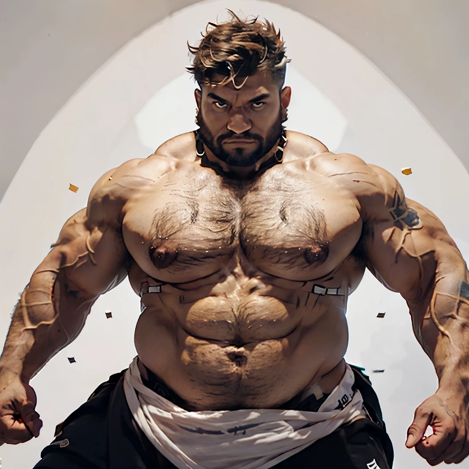 imagem de estilo de um homem com um corpo semelhante a um lobo e uma camisa, lobisomem musculoso, peito fofo, musculoso! Branco, peito peludo, super forte e legal, High Resolution Commission, lobo peludo, thick furry neck and fluff on his chest, corpo peludo, Arte peluda!!!, forte e imponente, Grosso, musculoso!!!, corpo fofo, big muscle, big muscles