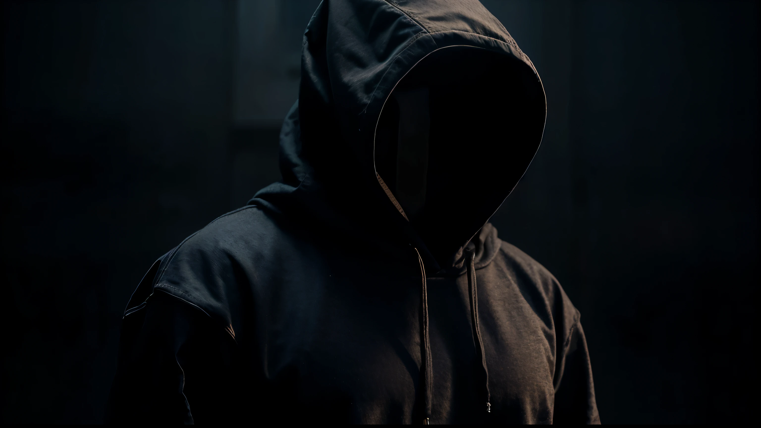 Hooded hoddie thief, com cara totalmente escura