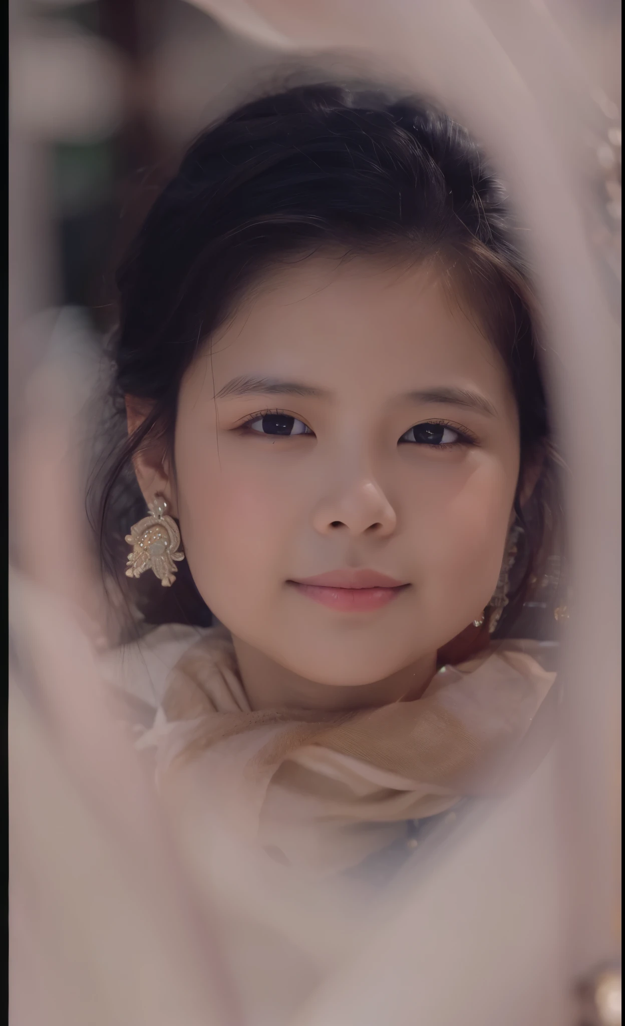 a girl from Indonesia wearing traditional Javanese clothes,beautiful detailed eyes,beautiful detailed lips,extremely detailed eyes and face,long eyelashes,patterned batik dress,ornate gold jewelry,elaborate hair accessories,standing in a lush tropical garden,with vibrant flowers and foliage,decorative carved wooden gate behind her,(best quality,4k,8k,highres,masterpiece:1.2),ultra-detailed,realistic,photorealistic,HDR,UHD,studio lighting,physically-based rendering,professional,vivid colors,bokeh,portraits,Indonesian color palette,warm and earthy tones,soft natural lighting.