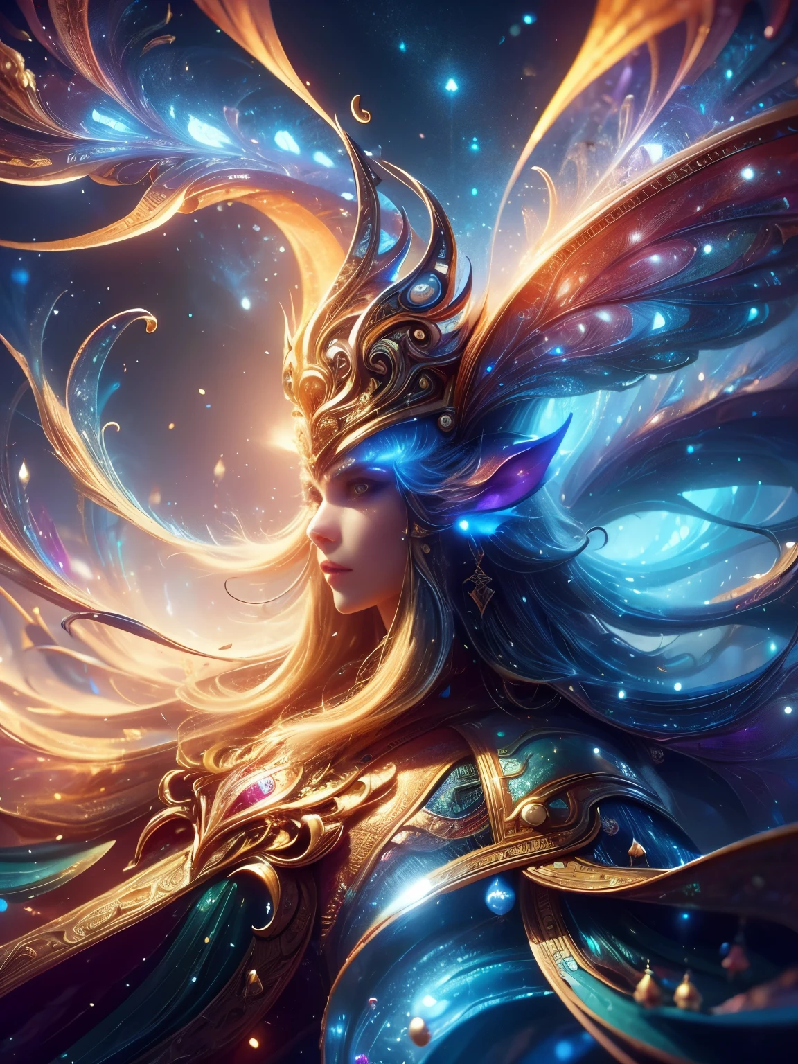 (Best quality, 4k, High-resolution, Masterpiece:1.2), Ultra-detailed, Realistic, Radiant lighting, Epoch Elves, Portraits, Fantastical colors, Fine art, Ethereal beings, Dreamlike, Whimsical creatures, Detailed facial features, Glowing eyes, Elven beauties, Ethereal glow, Mythical creatures, Harmonious composition, Dazzling colors, Stunning visual effects, Otherworldly appearance, Mesmerizing artistry, 