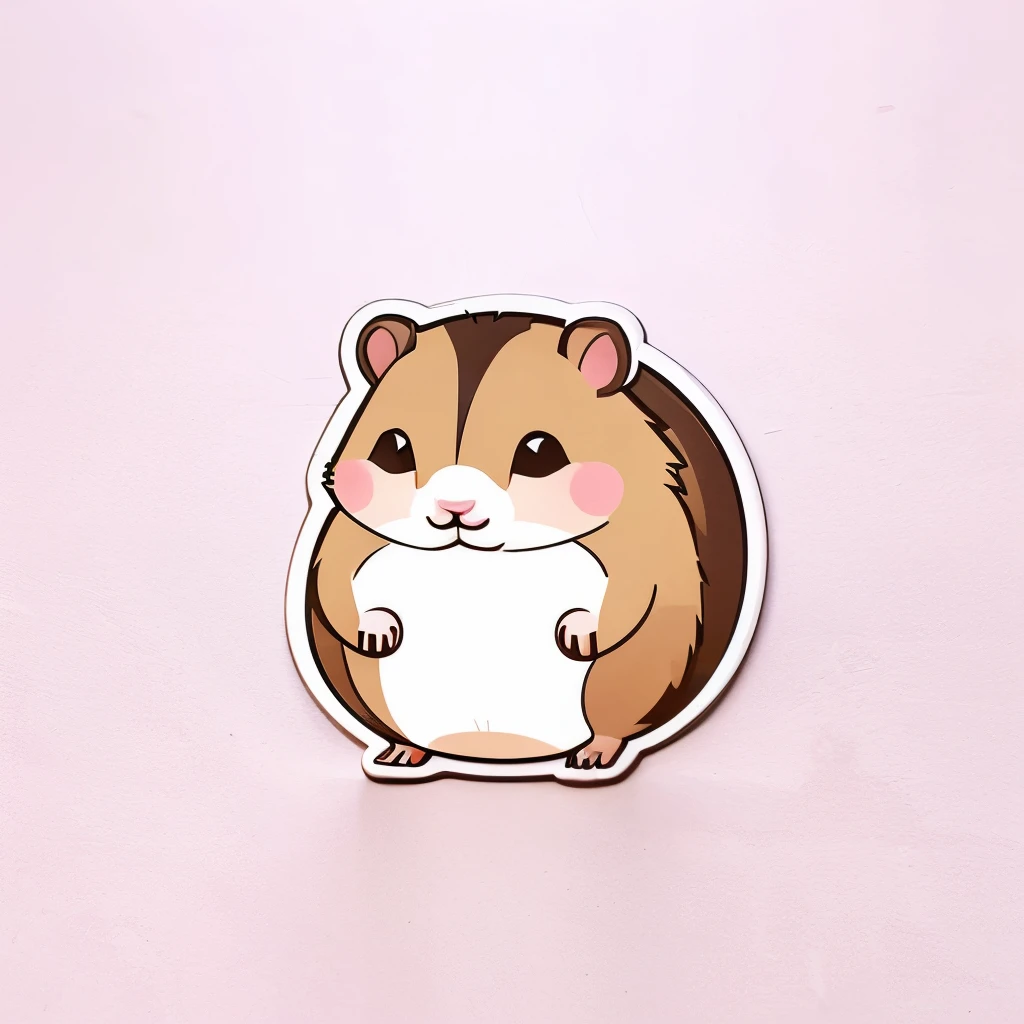 vector image sticker, high quality, hamster