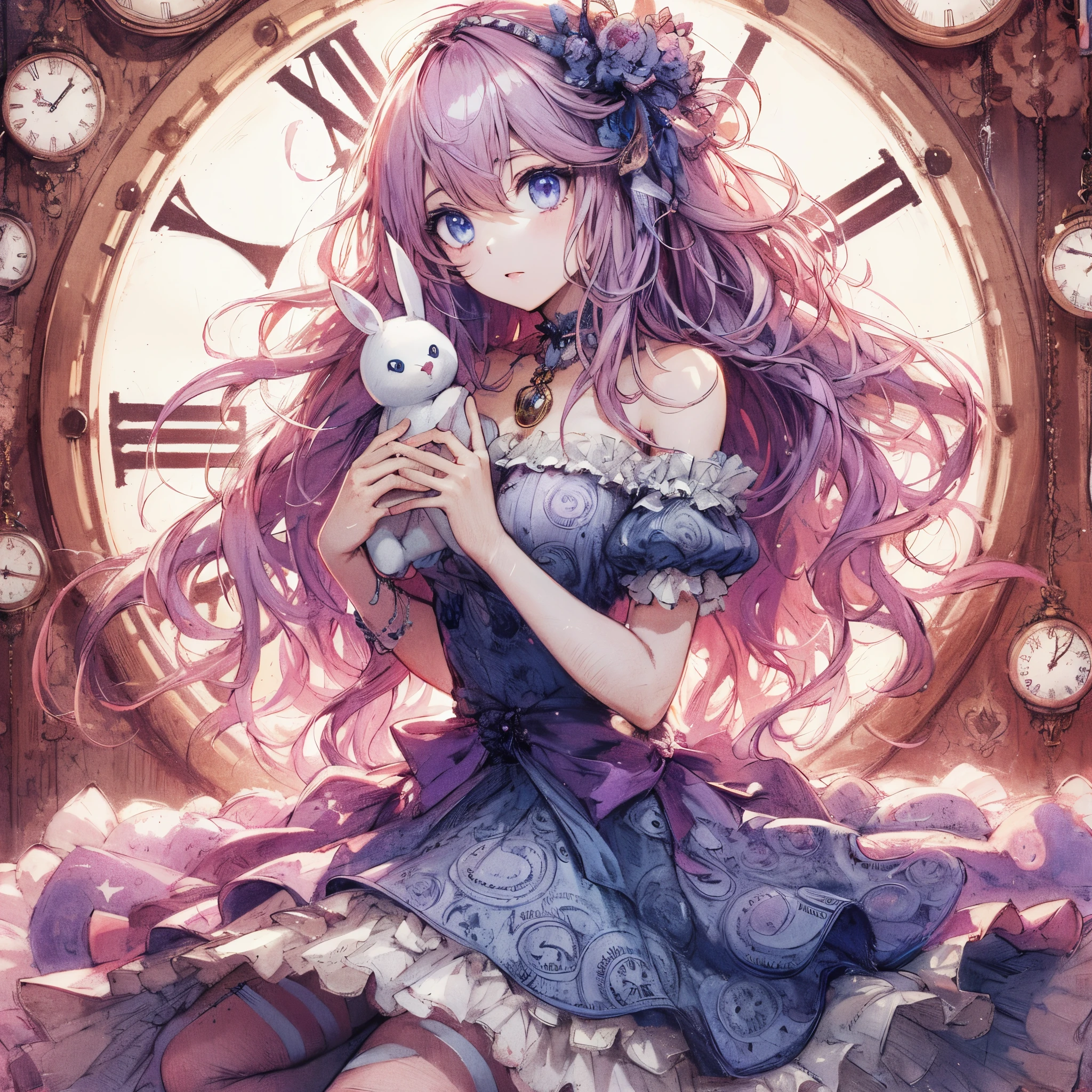 (best quality,4k,highres,masterpiece:1.2),ultra-detailed,realistic,photorealistic:1.37,anime art,magical,ta fashion,beautiful girl with plush, long purple hair, nightcore, fantasy anime, anime fantasy artwork, beautiful anime girl, beautiful anime art, beautiful anime artwork, magical loliortrait, anime wallpaper, hd anime wallpaper, anime art wallpaper 4k, anime art wallpaper 4k, 4K anime wallpaper, anime style 4k, detailed anime art, beautiful eyes, large breast