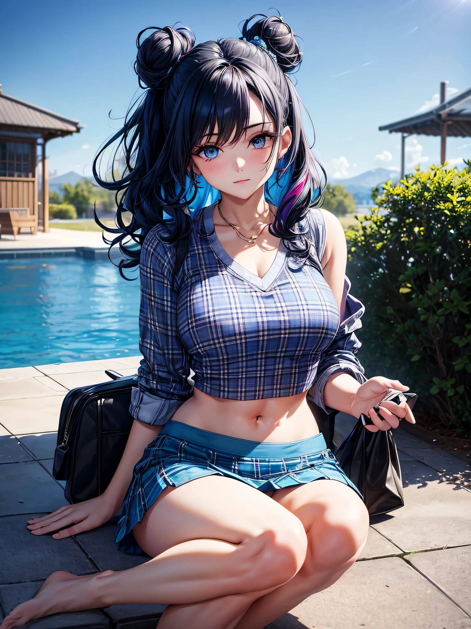 (Masterpiece:1.2, top-quality), (Realistic, Photorealistic:1.4), Beautiful illustration, view the viewer, full body , Front view, 1 girl, Japanese,17yo Girl, (Middle hair:0.5), Blue hair, Bangs, hair between eye, Middle breasts:0.5, Beautiful hair, Beautiful baby face, Beautiful detailed eyes, Beautiful collarbone, Beautiful body, beautiful boob, beautiful thigh, Beautiful legs, Beautiful fingers, (Beautiful scenery), Garden, (((Full Nude body )), Seduce)), (Are sitting on Bench with spread legs kneeling, Touch nipple), NSFW
NSFW