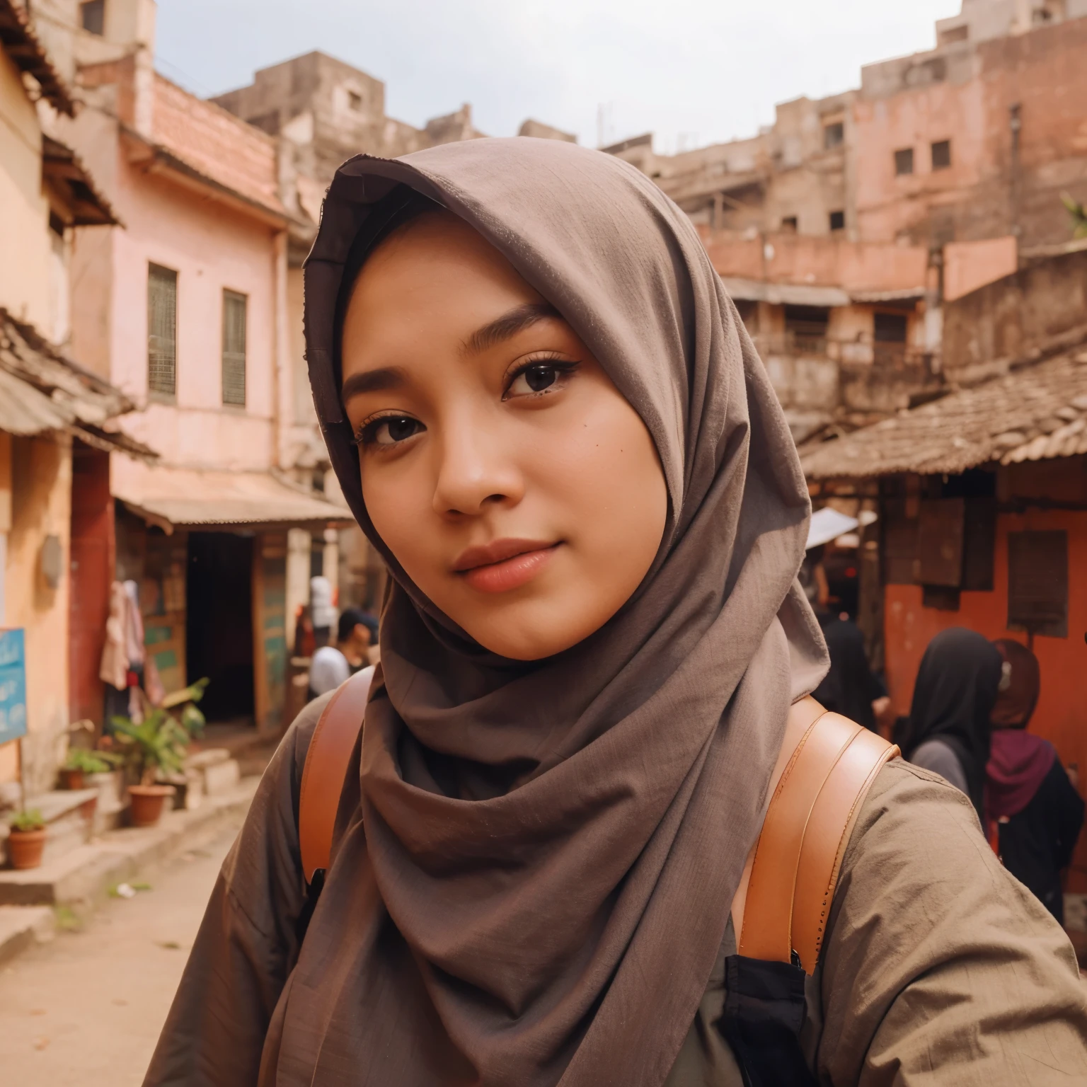 Indonesia girl wear hijab,