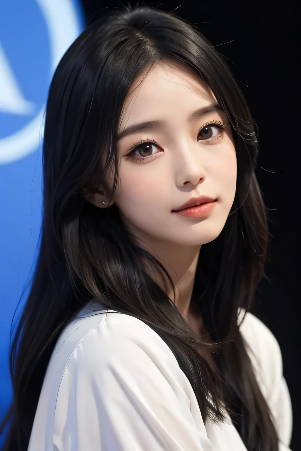 korean, Holbok, black hair, straight hair, karaoke, pretty, cute, realistic, big, 