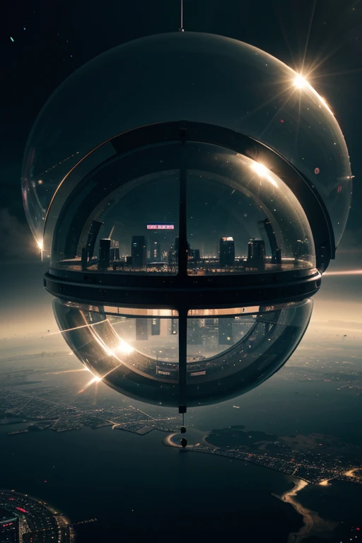 A complex Bubble structure in a futuristic city
