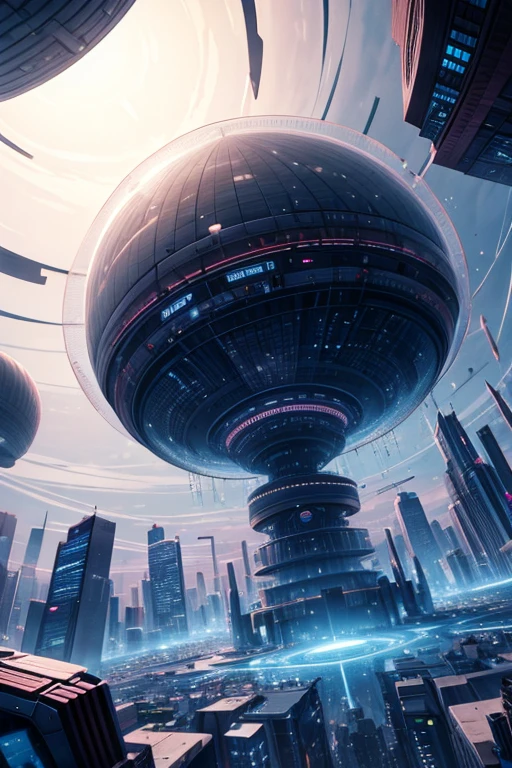 A complex Bubble structure in a futuristic city
