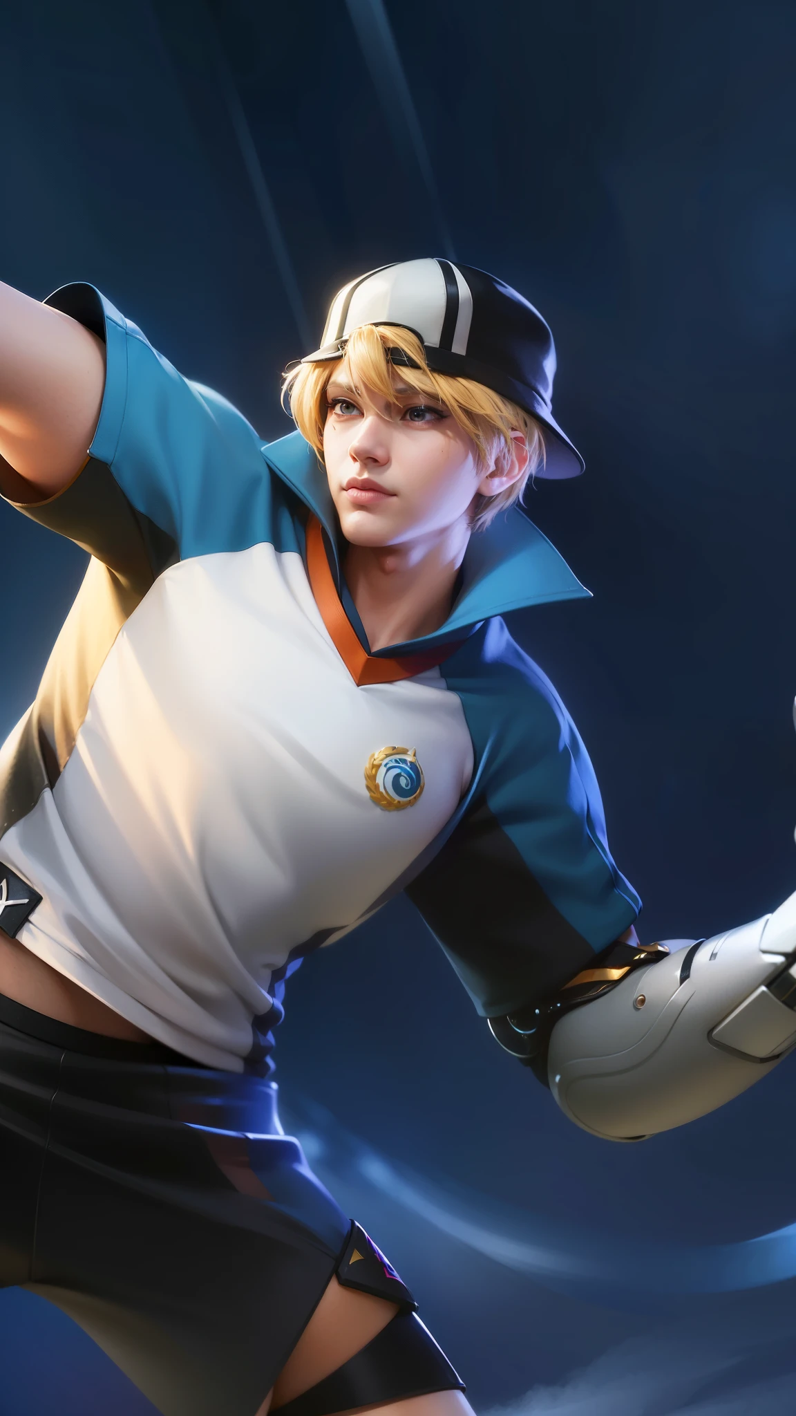 masculine male, masterpiece, ((perfect eyes)) best quality, (semirealism:1.9), beautiful lighting, (extremely detailed CG unity 4k fhd wallpaper), High Detail, Sharp focus, dramatic outdoors, there is a man that is playing tennis in the rain, ezreal (league of legends, heise jinyao, kda, tane skin, splash art, ashe, fanart, artgerm jsc, range murata and artgerm, riven, mobile legends, sakimichan, inspired by Li Shida, official splash art.