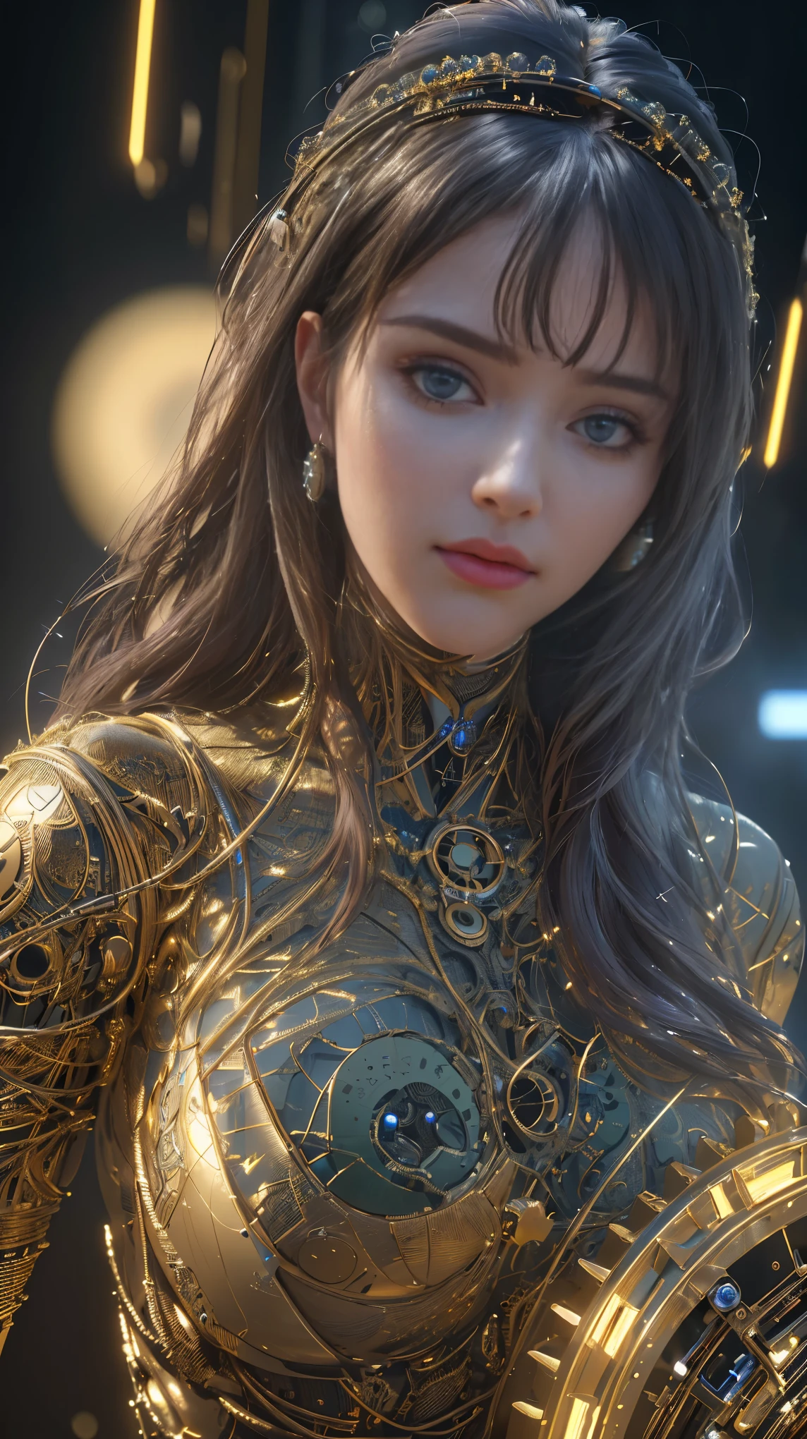 Beautiful sexy 25-year-old woman, full body symmetrical with thick brushstrokes and wet paint, Fibonacci, golden ratio, surrounded by crystal spheres, 3D metal structure tessellation, neural graph, neurons, color, love, passion, incredibly detailed, 8k, masterpiece, artstation, surreal