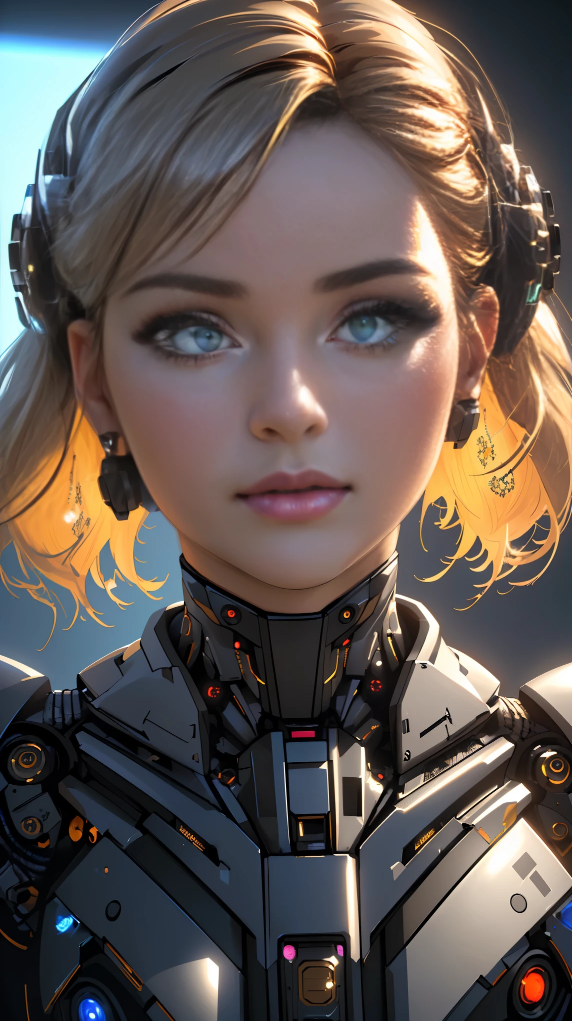 (best quality,4k,8k,highres,masterpiece:1.2),ultra-detailed,(realistic,photorealistic,photo-realistic:1.37),robotic doll,futuristic technology,detailed intricacies,metallic texture,smooth surface,complex gears,interwoven wires,twinkling lights,deep gaze,elegant pose,portraits,vivid colors,studio lighting