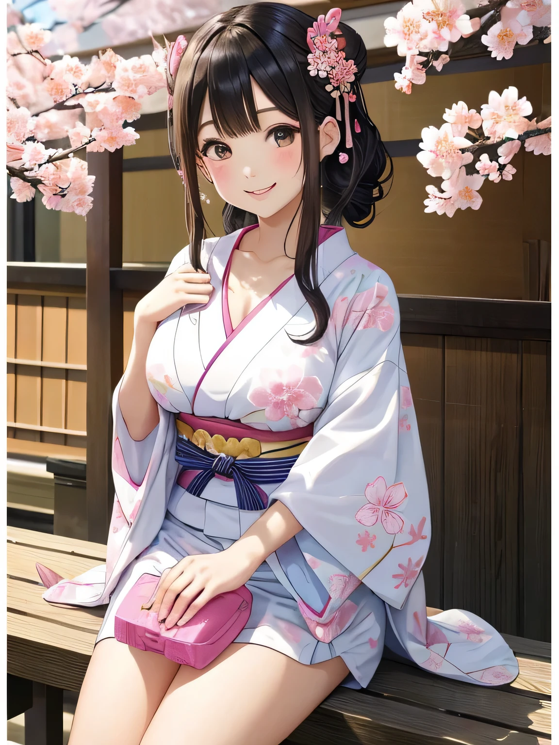 highest quality、High resolution、detailed background、beautiful and detailed face、beautiful and smooth skin、skin texture、professional lighting、Beautiful teenage girl、(two women)、(huge breasts:1.2)、dressy kimono style、
We recommend gentle colors such as pink and white., Reminiscent of cherry blossom petals.、
Choose a kimono or yukata、Pair your feet with geta or sandals for a more atmospheric look.。.、
Japanese hairstyles such as buns and bobbas also look good on you..、
You can also increase the cuteness by using hair ornaments and hairpins.、
Hinamatsuri is a traditional Japanese festival held on March 3rd..、
especially, Decorate the girls with Hina dolls、There is a custom of eating peach blossoms and sweets to pray for healthy growth.。.、smile、enjoy、laughter、smile、sexual expression、looking at me so happy、cute