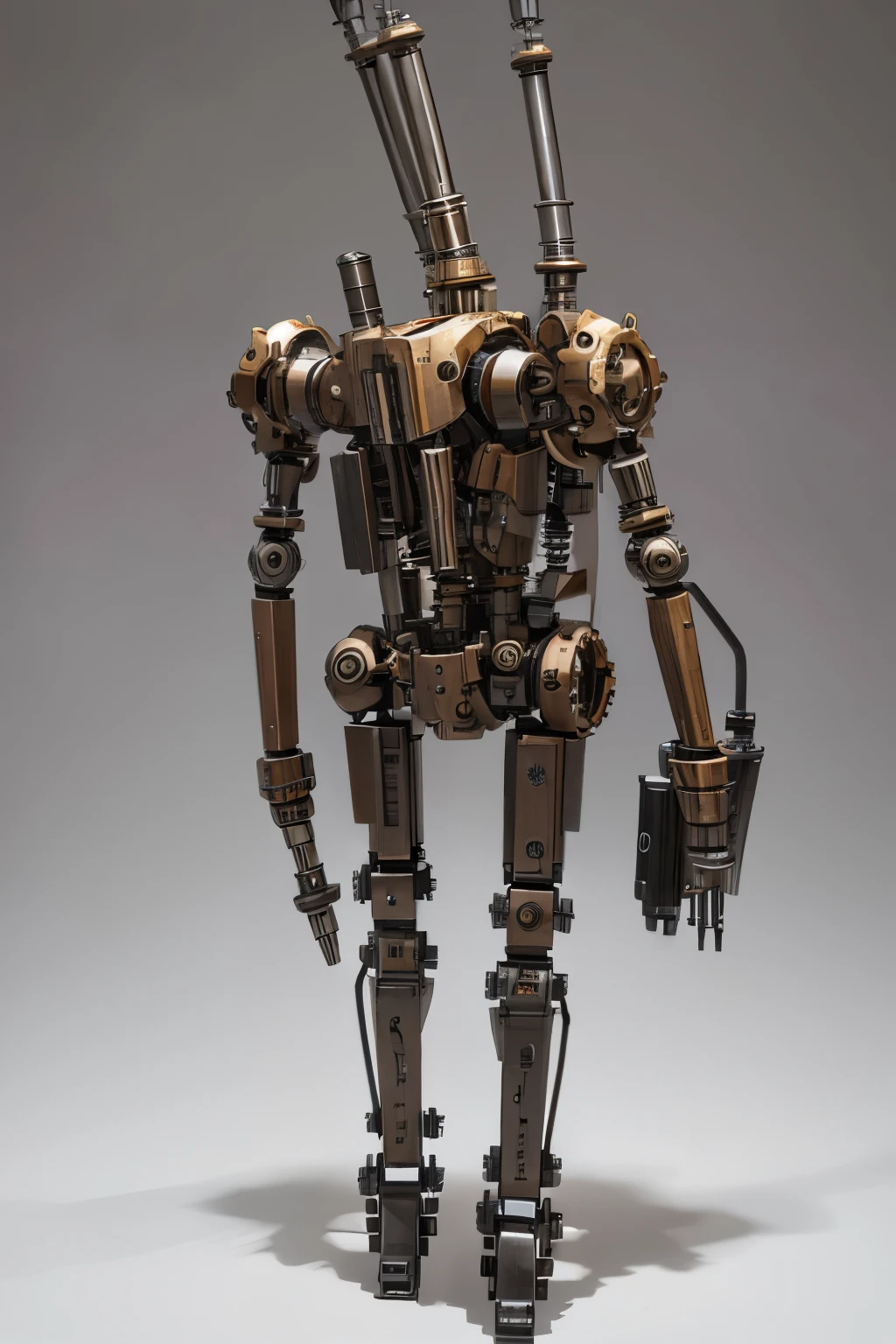 Mechanical Puppet, complex mechanism, gears, wires, pipes, joints