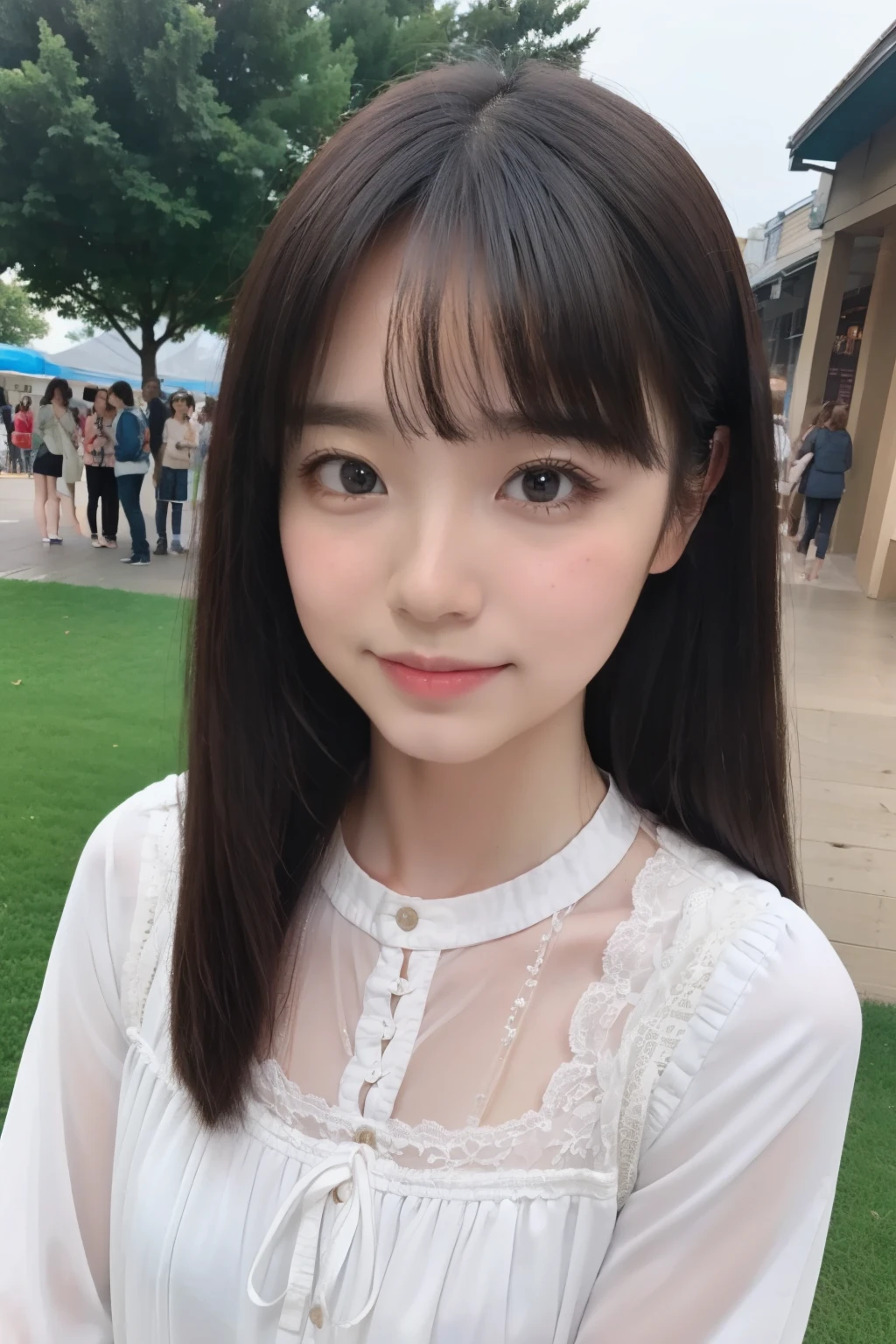 (((medium shot))), two individuals, pretty girl、, smile, summer dress、Happy, cute eyes, 8k, masterpiece, anatomically correct, high detail, high quality, High resolution, 最high quality, 16k,