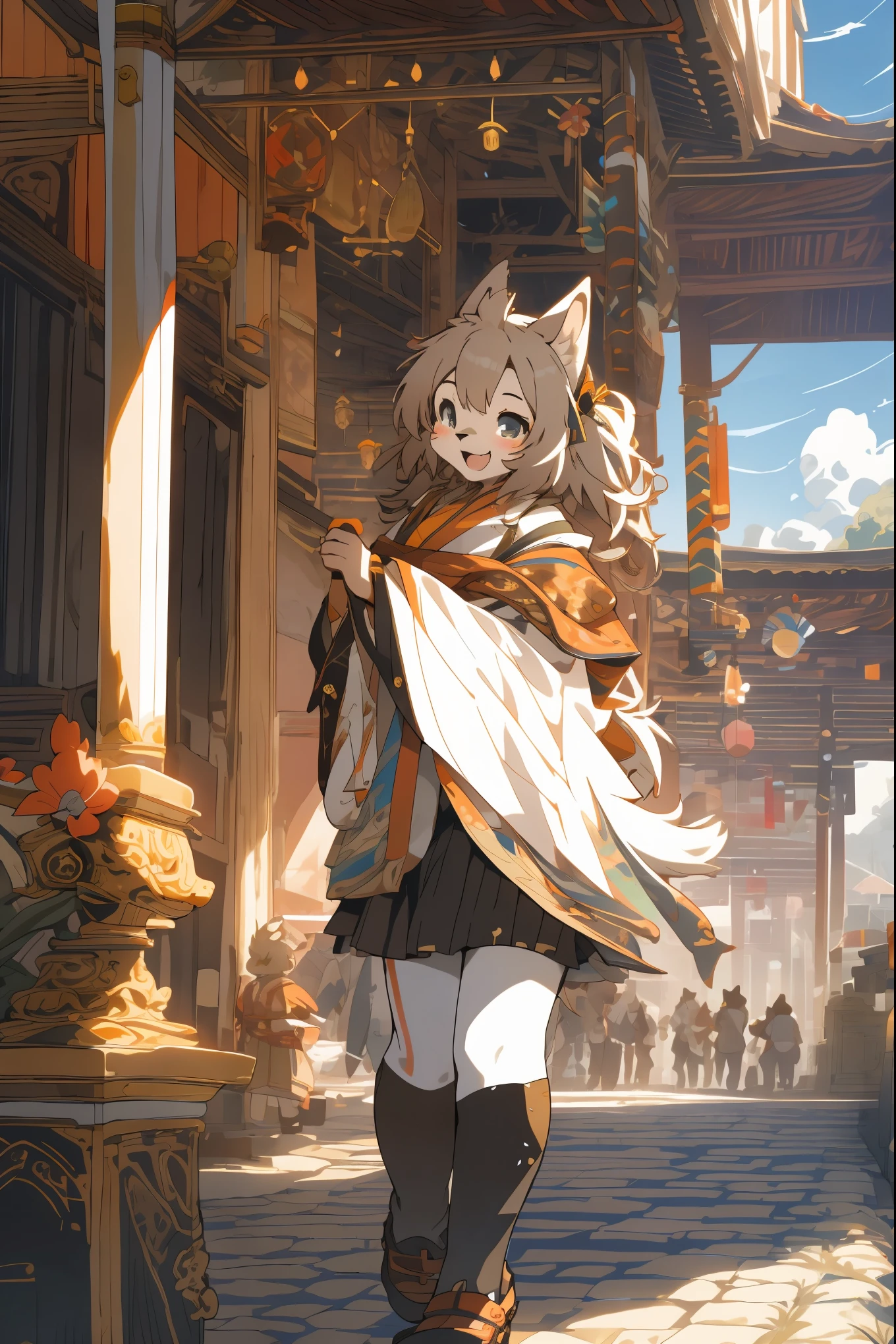 cover page, super high resolution, detailed background, World Heritage Site, 6+boys, 6+girls, Happy, joyful, absurdres(Photos of solo travelers)(kemono, furry anthro)cinematic,