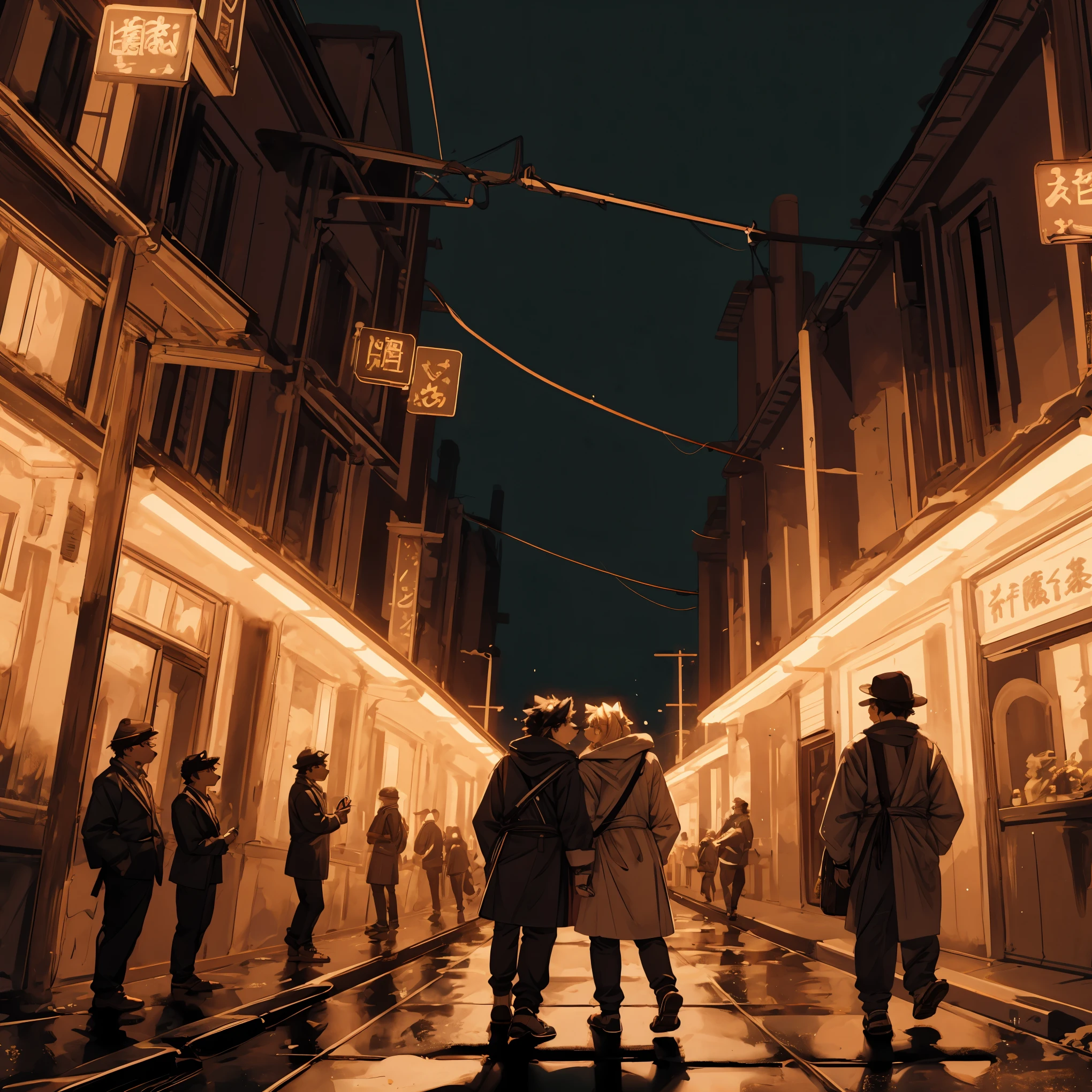 top quality, best quality, High-quality illustrations, masterpiece, super high resolution, detailed background, under the rain, natta, Roads where cars come and go, Man and woman hugging each other, 6+boys, 6+girls, absurdres(highly detailed beautiful face and eyes)perfect anatomy, expression, good lighting, cinematic shadow(kemono, furry anthro)assorted poses, dynamic angle,