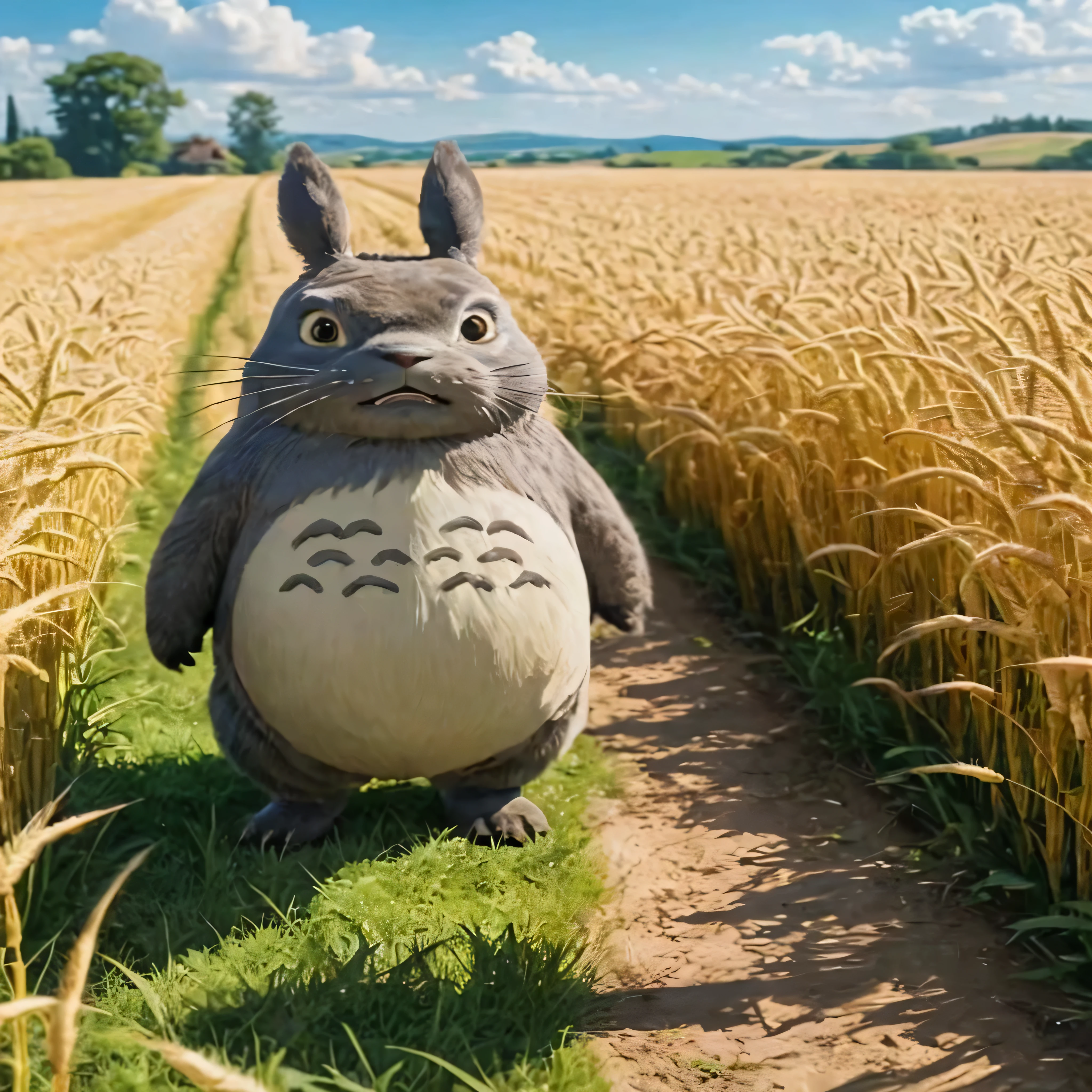 Close-up of a person in a wheat field, chinchilla, real life chinchilla, Hayao Miyazaki的动画, miyazaki film co., ltd., chinchilla from my neighbor chinchilla, of chinchilla, portrait of real life chinchilla, my neighbor chinchilla, Ghibli movies, “chinchilla, Hayao Miyazaki, Studio Ghibli Hot Topics