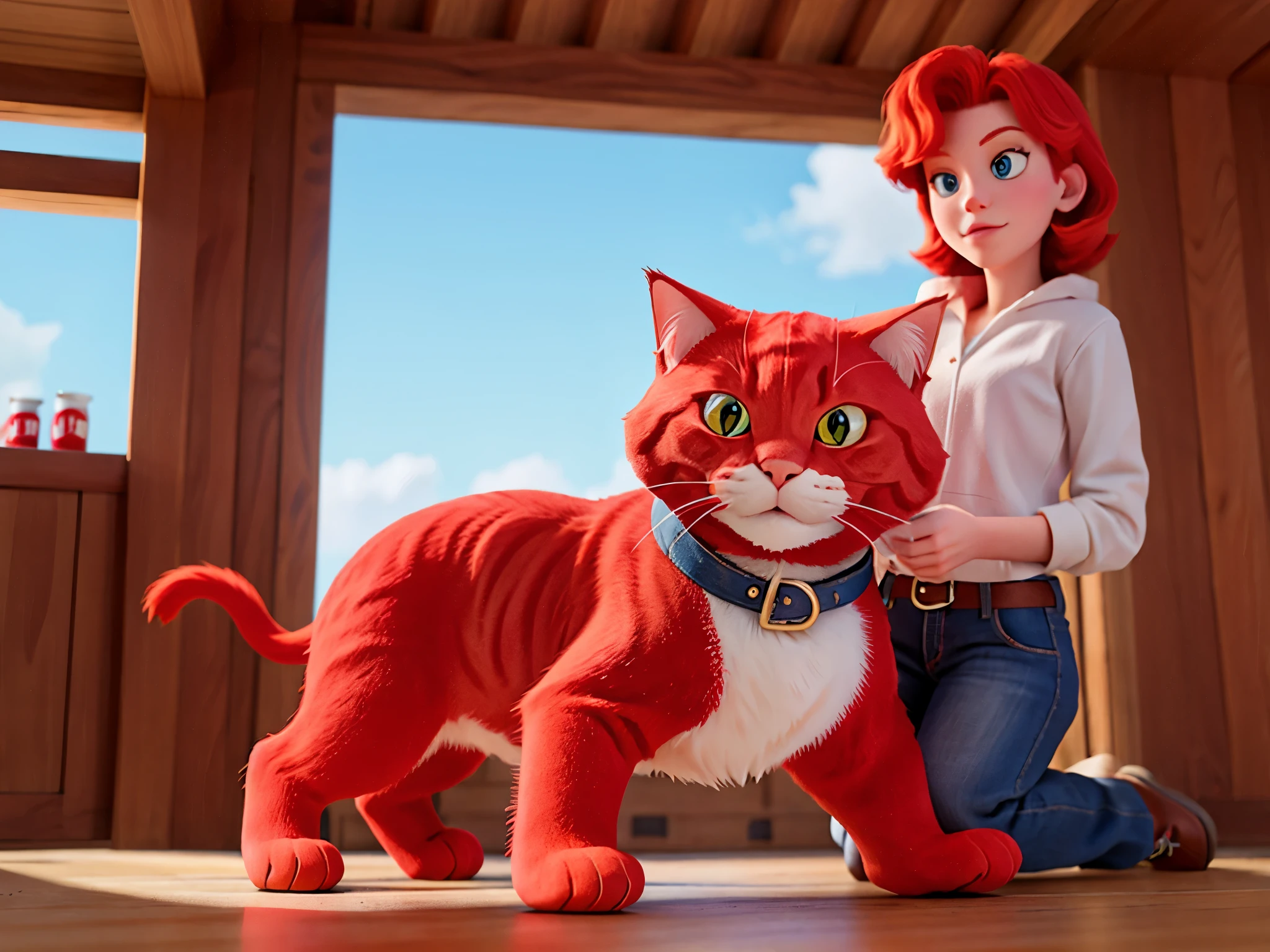 big red kitten