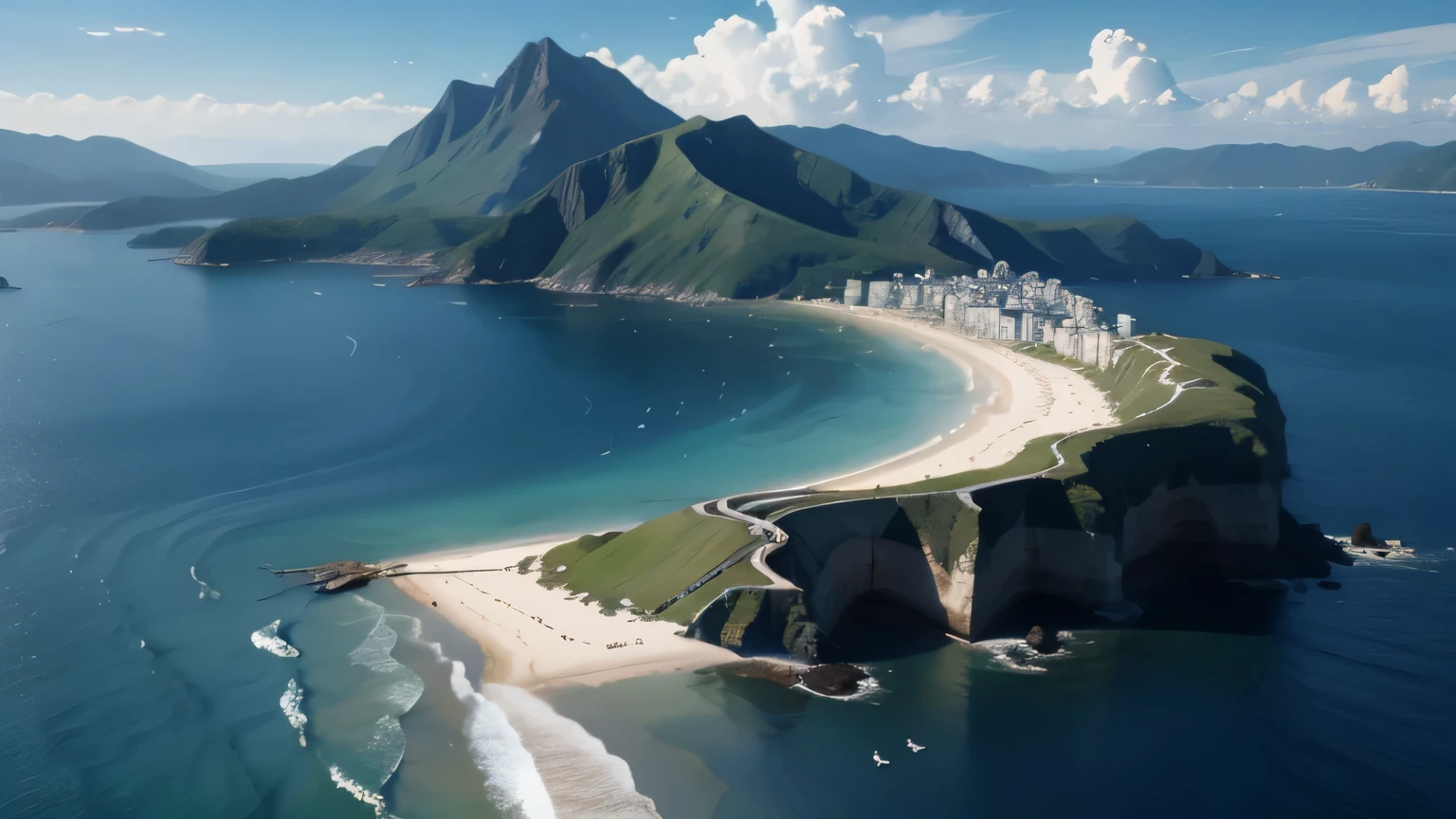 seaside，Mountain，islands