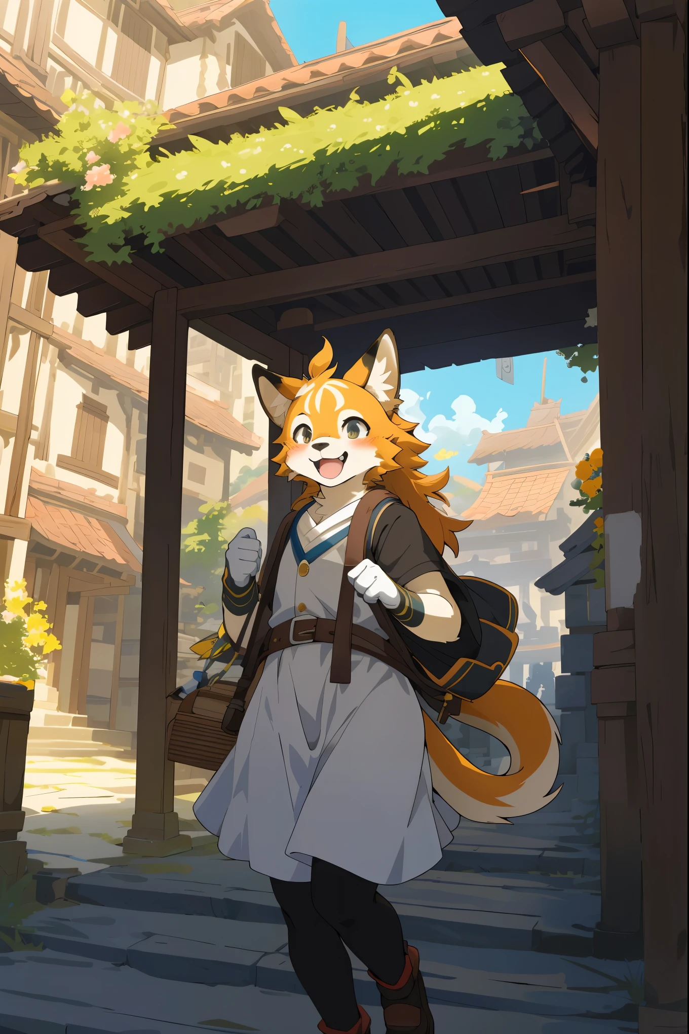cover page, super high resolution, detailed background, World Heritage Site, 6+boys, 6+girls, Happy, joyful, absurdres(Photos of solo travelers)(kemono, furry anthro)cinematic,