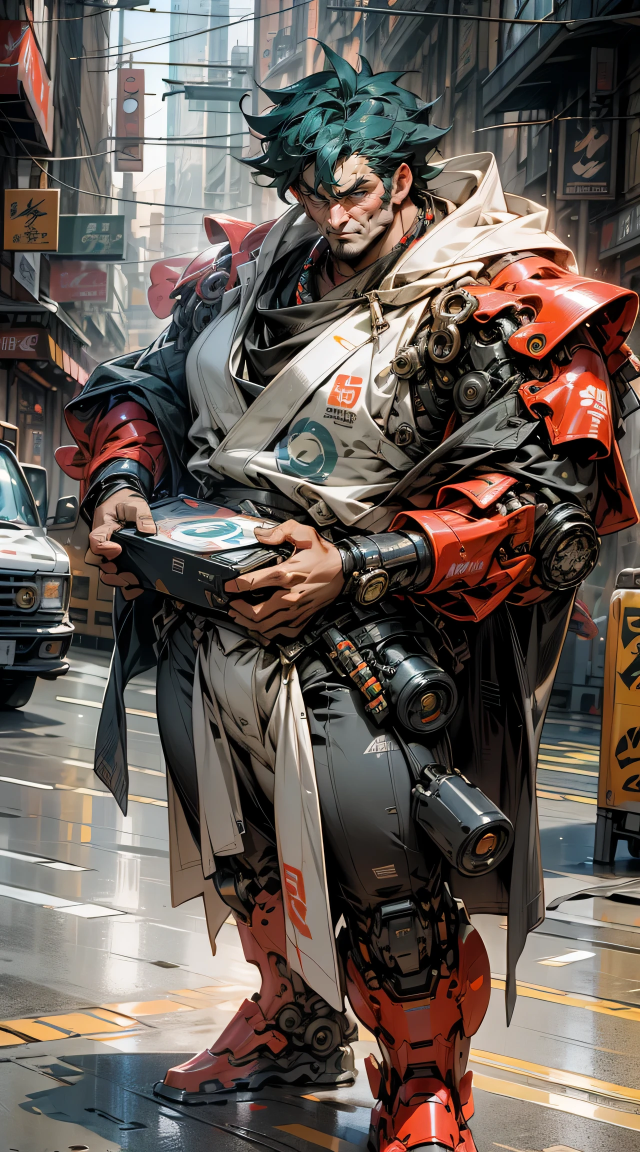 Pacific Rim Movie Mech，Fat Sumo fighter, 8k, alta qualidade, multiple colors, hip hop clothed, parts of body made of  boombox, turntables, speakers, vinyl records, epic, Rome streets background