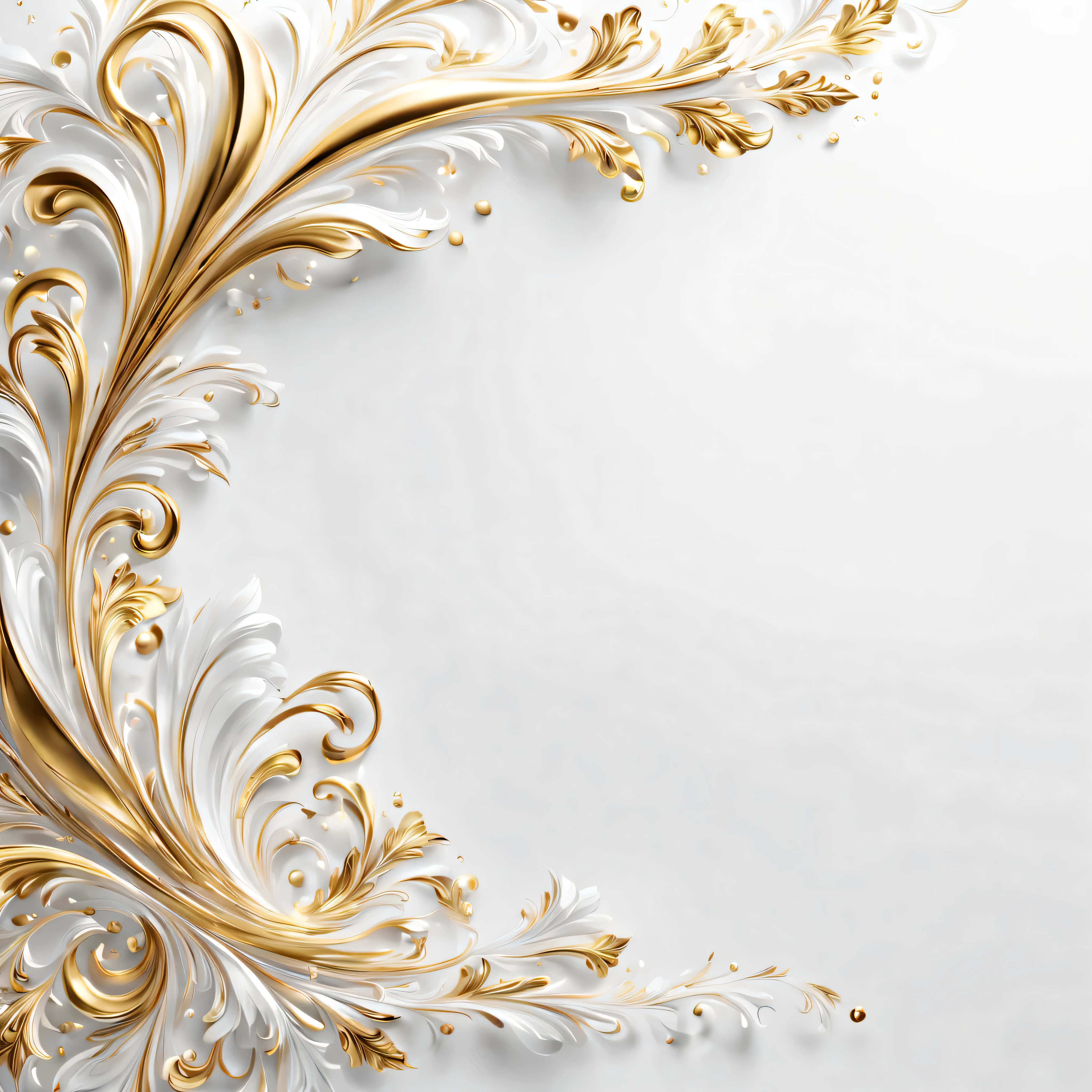 Luxury elegant white background with slight touch of gold give white space in left side to place content hd ultra realistic