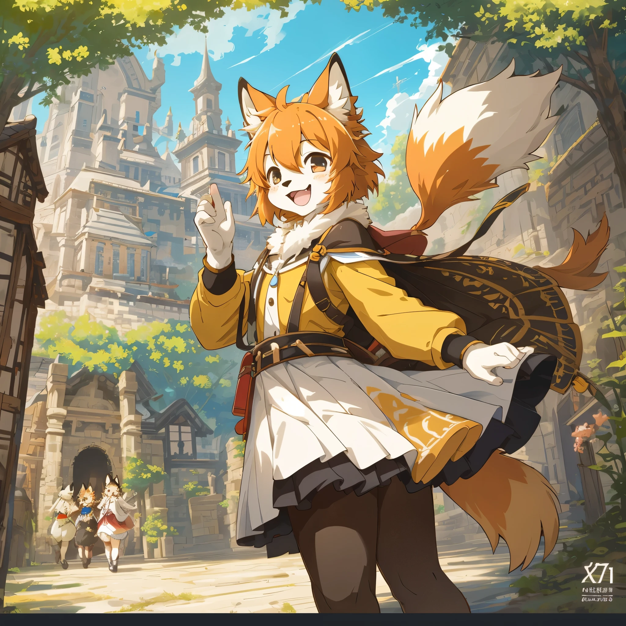 cover page, super high resolution, detailed background, World Heritage Site, 6+boys, 6+girls, Happy, joyful, absurdres(Photos of solo travelers)(kemono, furry anthro)cinematic,