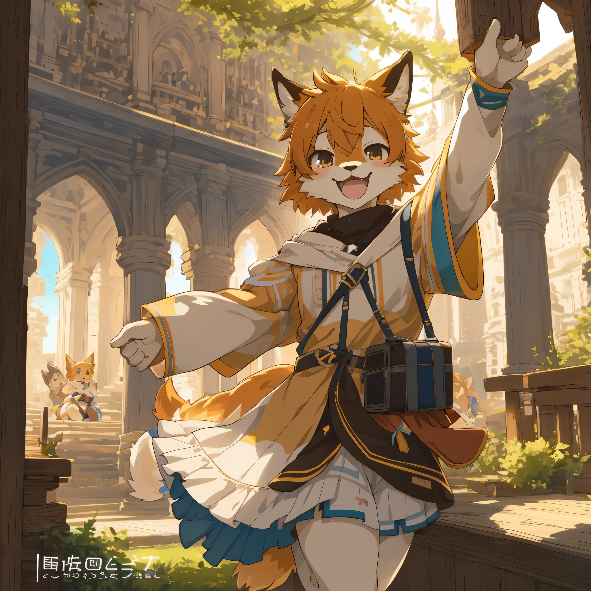 cover page, super high resolution, detailed background, World Heritage Site, 6+boys, 6+girls, Happy, joyful, absurdres(Photos of solo travelers)(kemono, furry anthro)cinematic,