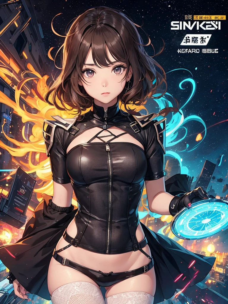 Comic storyboard:1.8, comic strip, Spanish  text, una maquina alta llena de cables y luces con un aspecto aterrador que parece ser la computadora central dentro de una nave futurista. chica joven de piel latina que lleva puesta una ropa futurista de latex color roja ,tiene pelo semicorto de color rozado claro y un cerquillo de pelos cae tapando su frente , pero solo llegan hasta las cejas, cara de estar asustada y desconcertada , parada frente a dicha maquina , camara:plano general , dicha chica se ve de espalda al expectador, tema emoji animado,  Text dialog box, dibuja en dos escenas esta historia, japanese anime manga, hiperHD, 24K UHD,